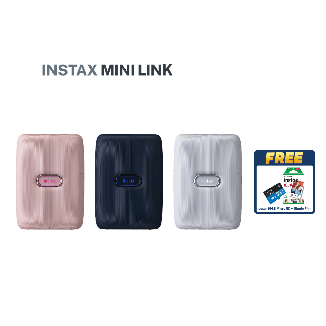 Instax Mini Link Instant Cameras with FREE film (single pack)