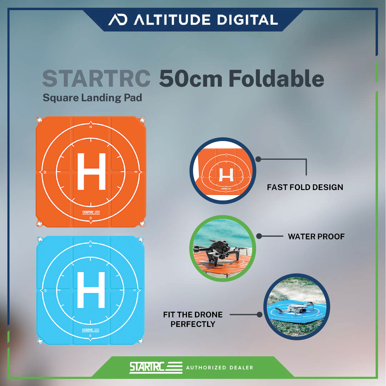 Startrc 50cm Foldable Square Landing Pad