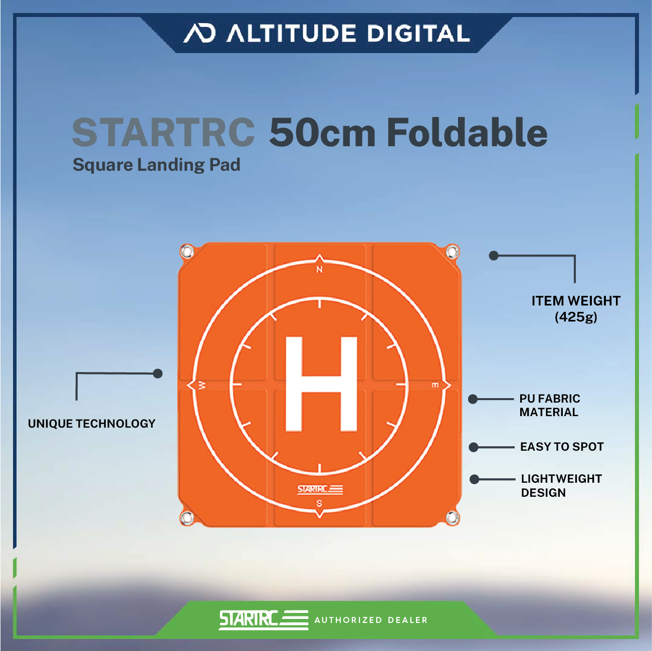 Startrc 50cm Foldable Square Landing Pad