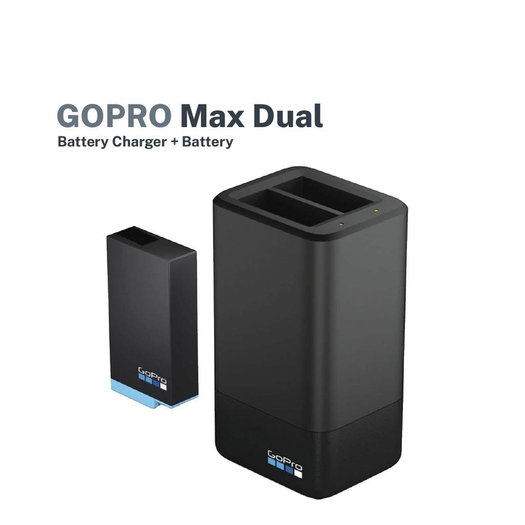 GoPro Dual Battery Charger with Rechargeable Battery for MAX