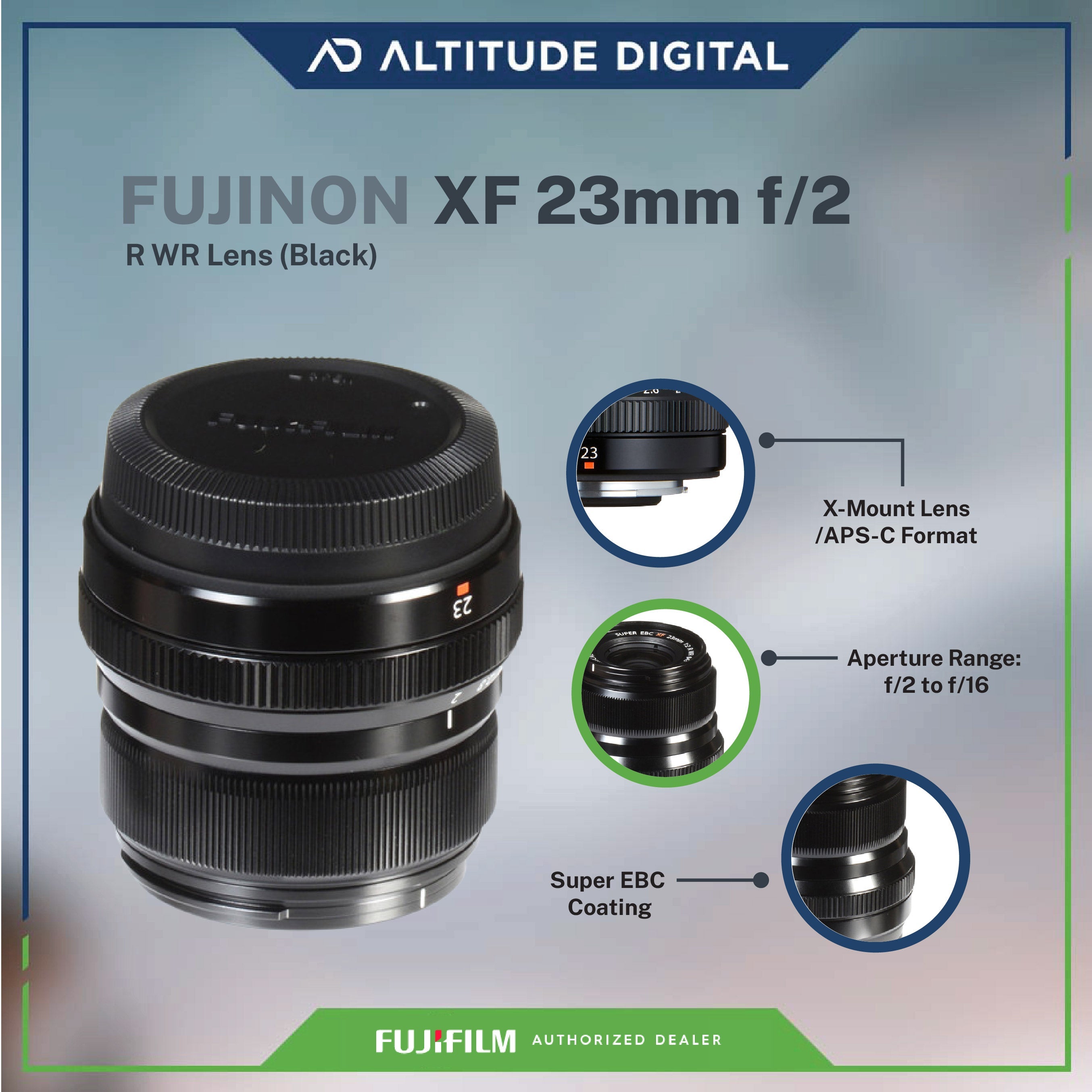 FUJINON XF 23mm F2 R WR