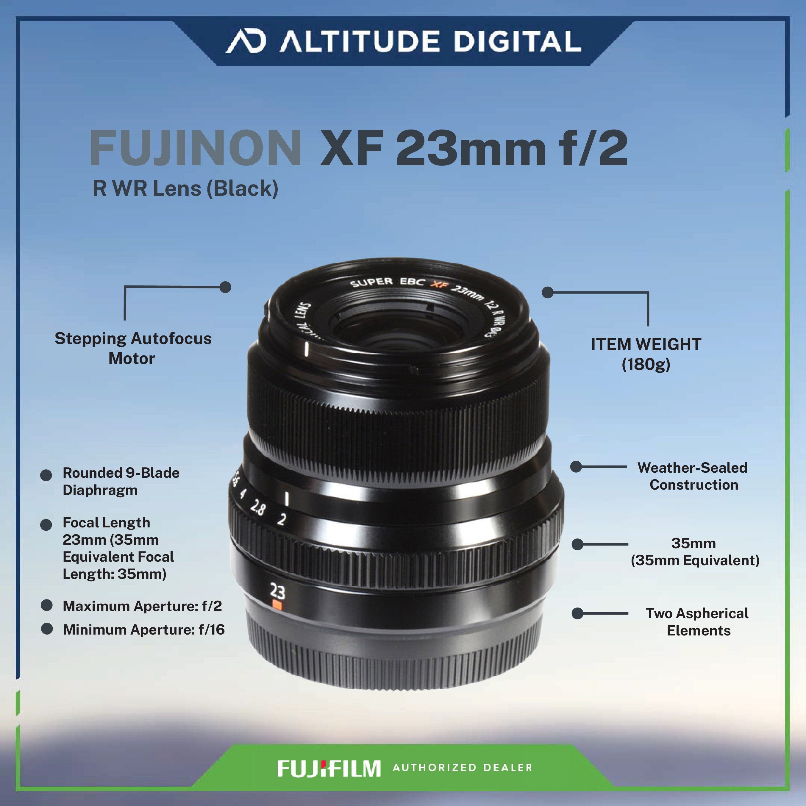 FUJINON XF 23mm F2 R WR