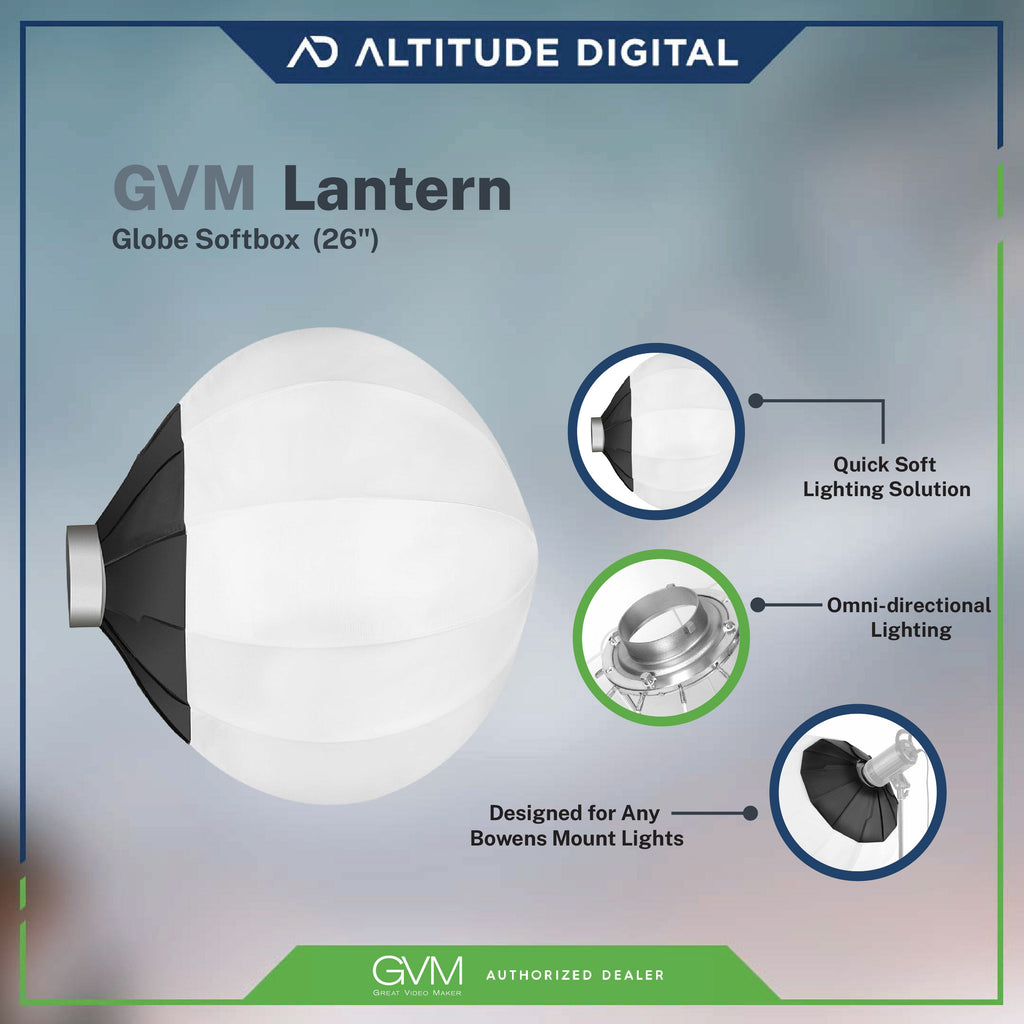 GVM Lantern Globe Softbox for P80S / G100W / RGB-150S / LS-150D (26")