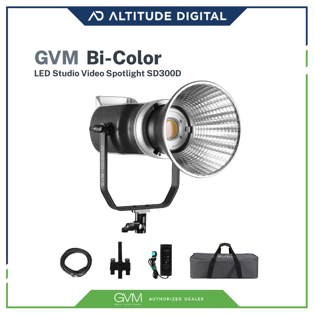GVM 300W Bi-Color LED Studio Video Spotlight SD300D