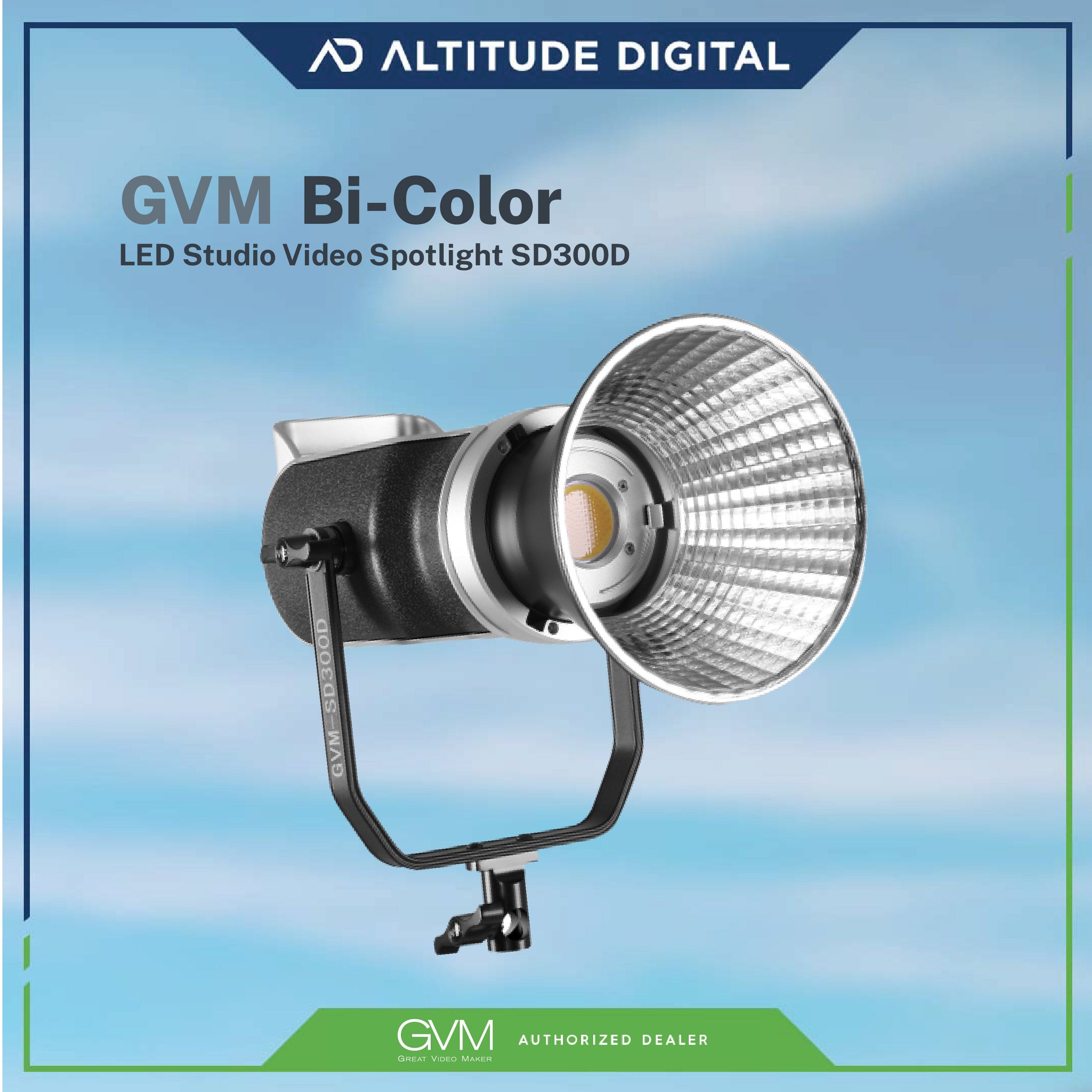 GVM 300W Bi-Color LED Studio Video Spotlight SD300D