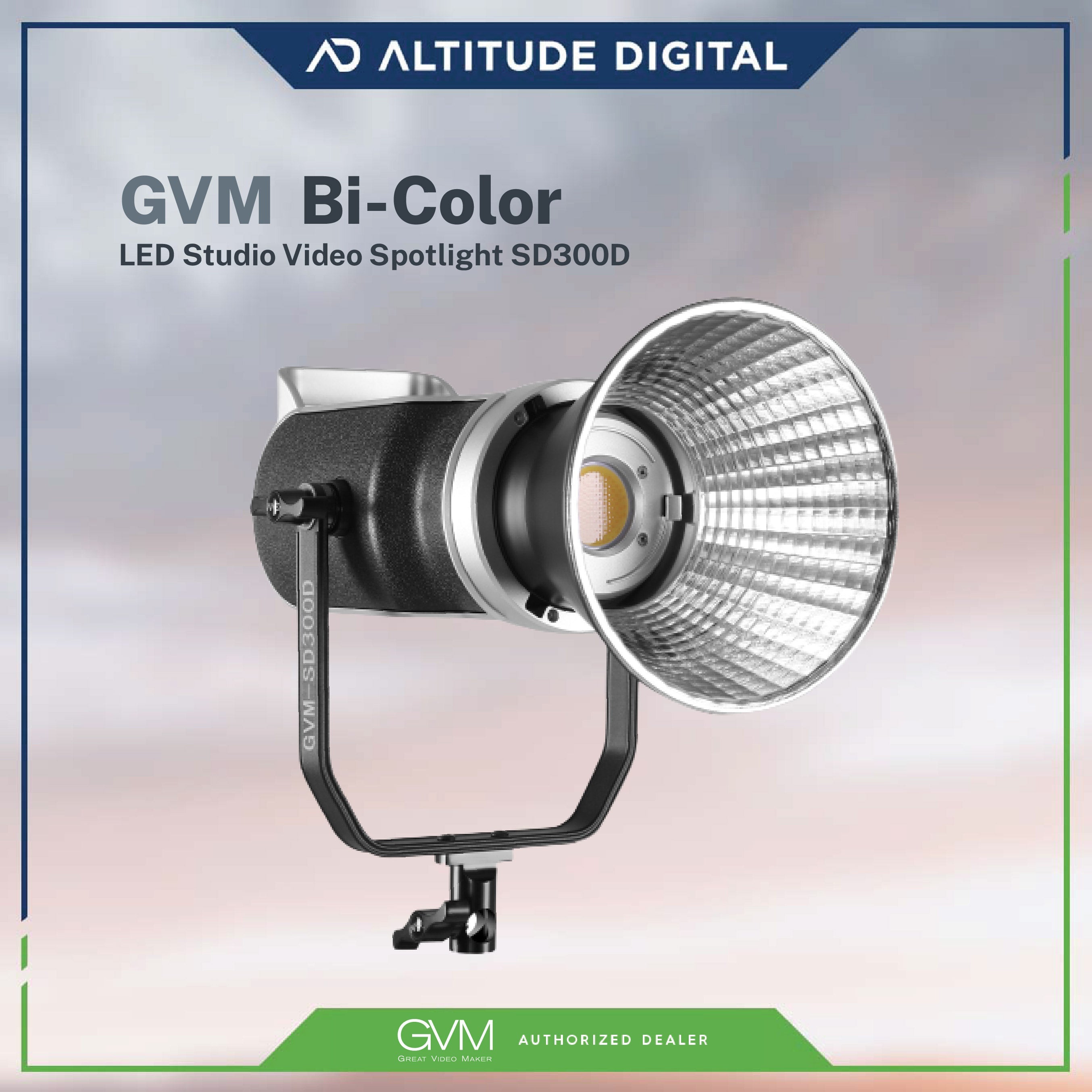 GVM 300W Bi-Color LED Studio Video Spotlight SD300D