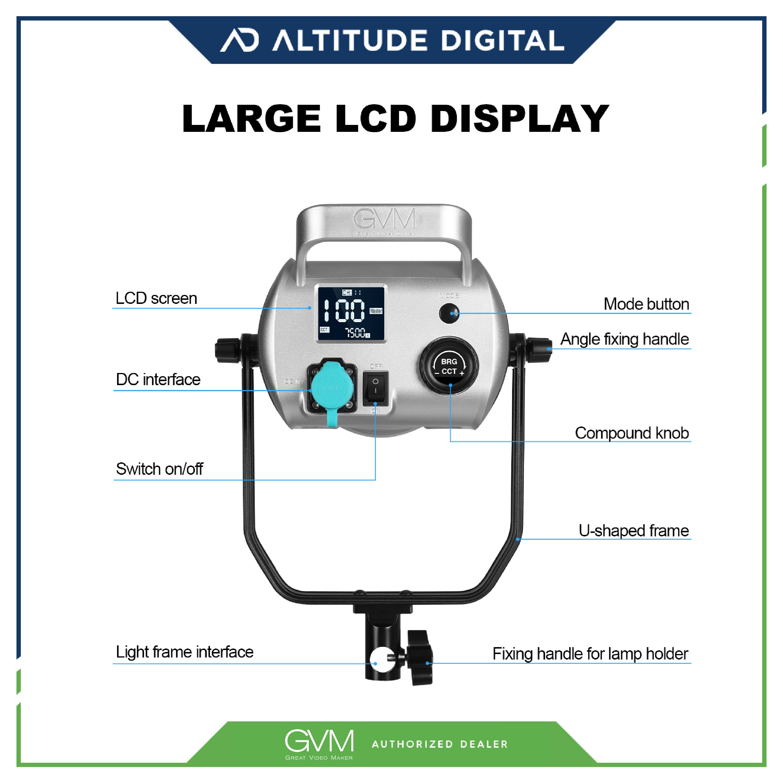 GVM 300W Bi-Color LED Studio Video Spotlight SD300D