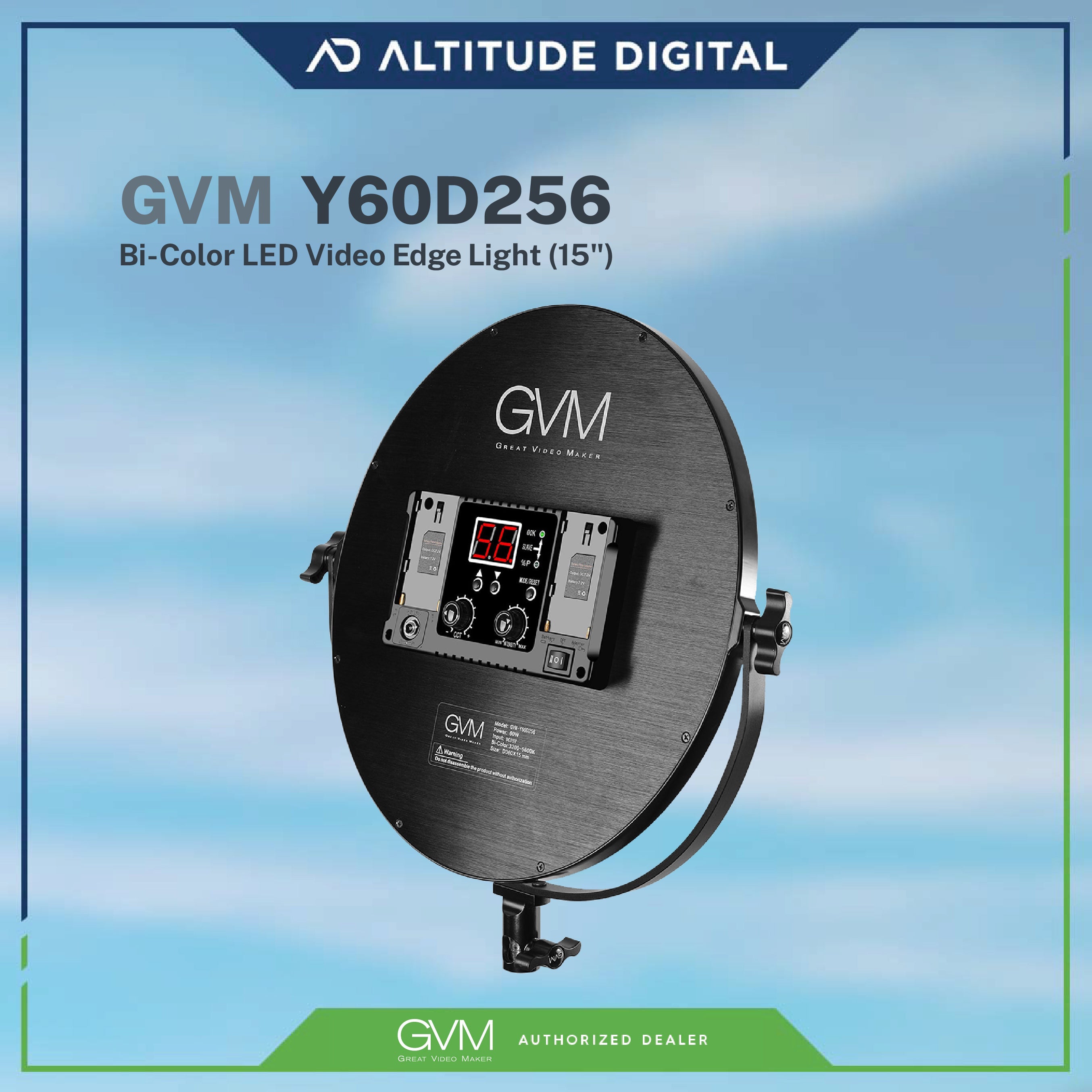 GVM-Y60D 60W Soft Light Bi-Color LED Key Light (15")