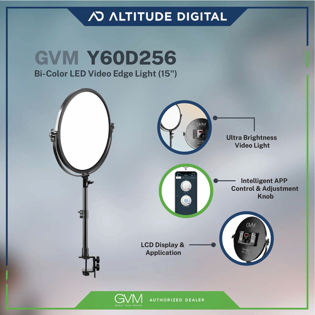 GVM-Y60D 60W Soft Light Bi-Color LED Key Light (15")