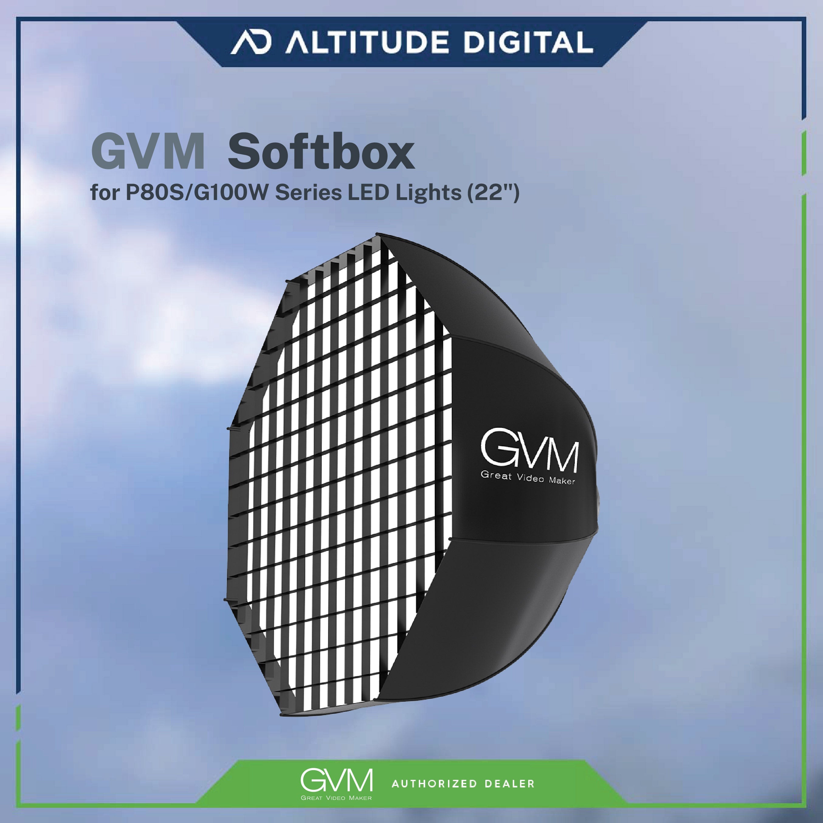 GVM Softbox for P80S/G100W Series LED Lights (22")