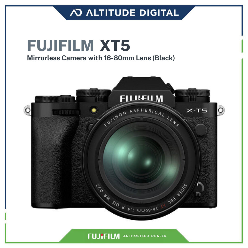FUJIFILM X-T5 Mirrorless Camera with 16-80mm Lens (Black)