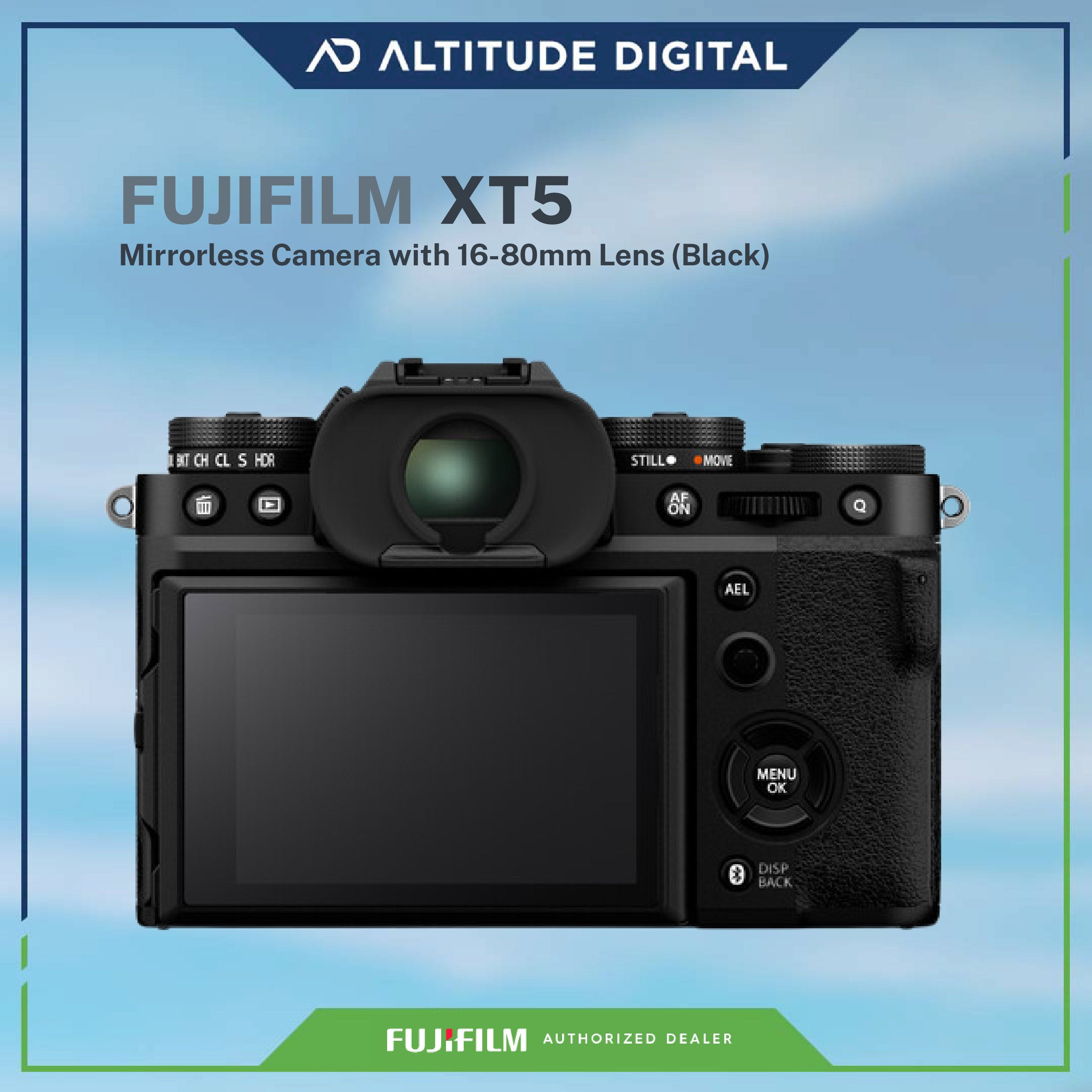 FUJIFILM X-T5 Mirrorless Camera with 16-80mm Lens (Black)