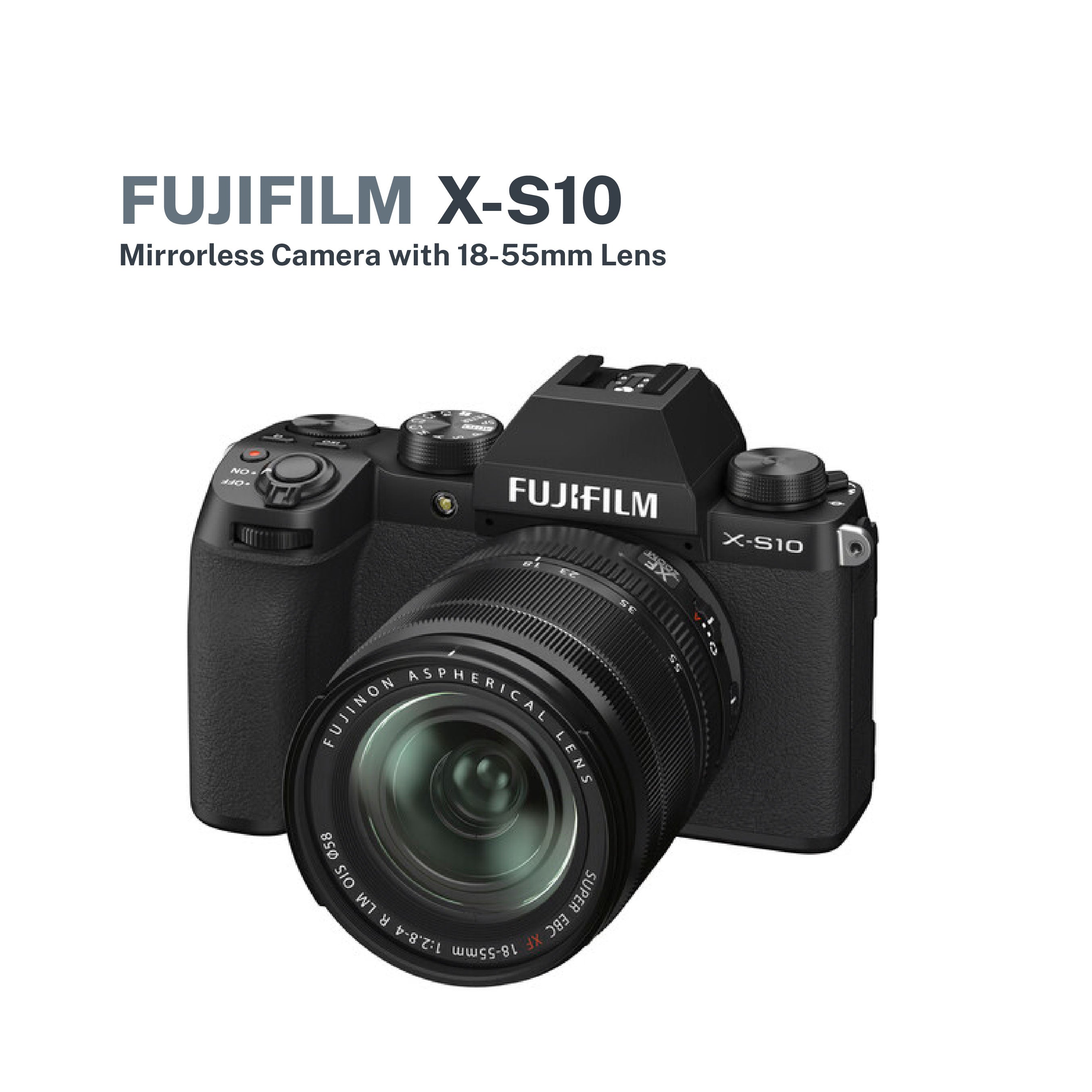 FUJIFILM X-S10 Mirrorless Camera with 18-55mm Lens