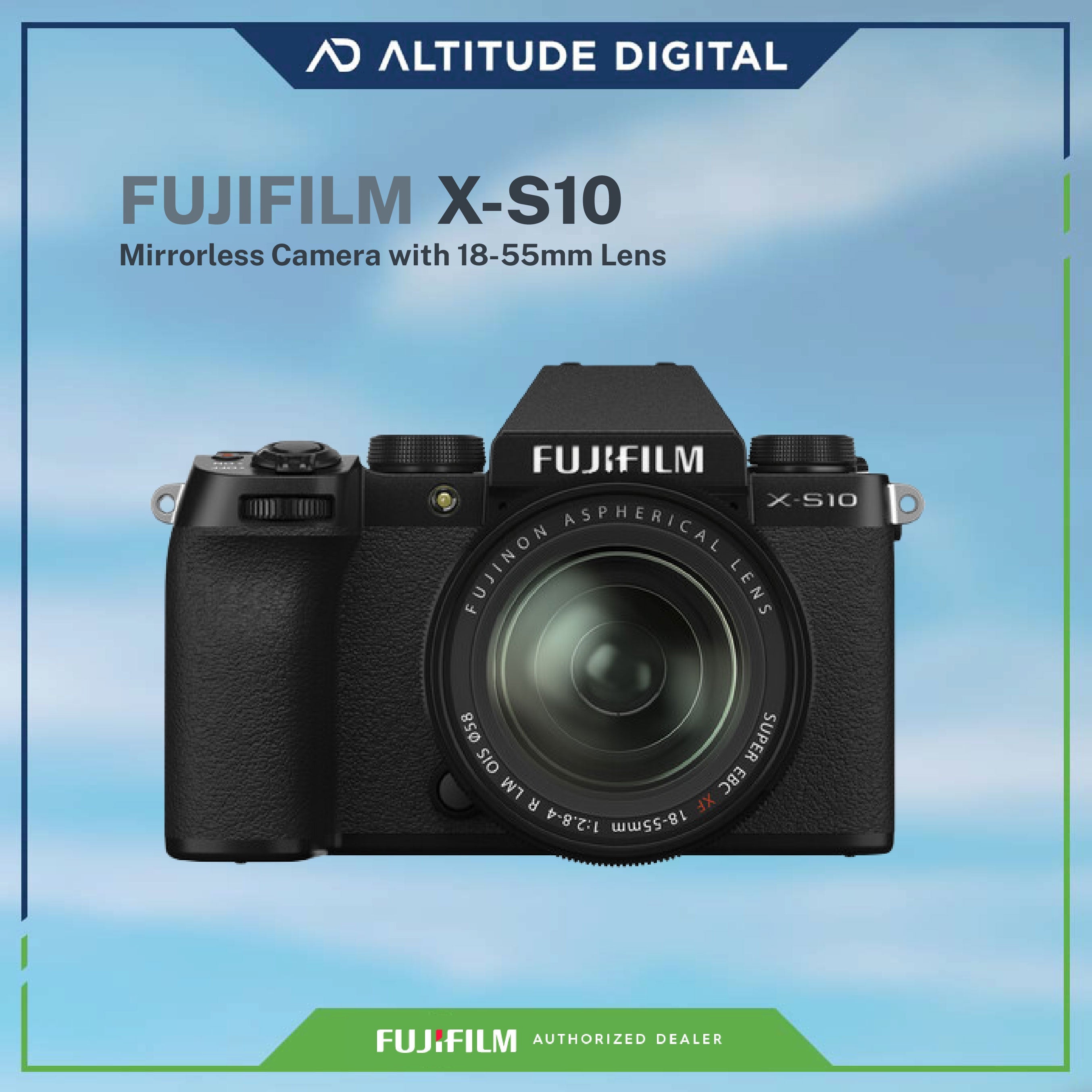 FUJIFILM X-S10 Mirrorless Camera with 18-55mm Lens