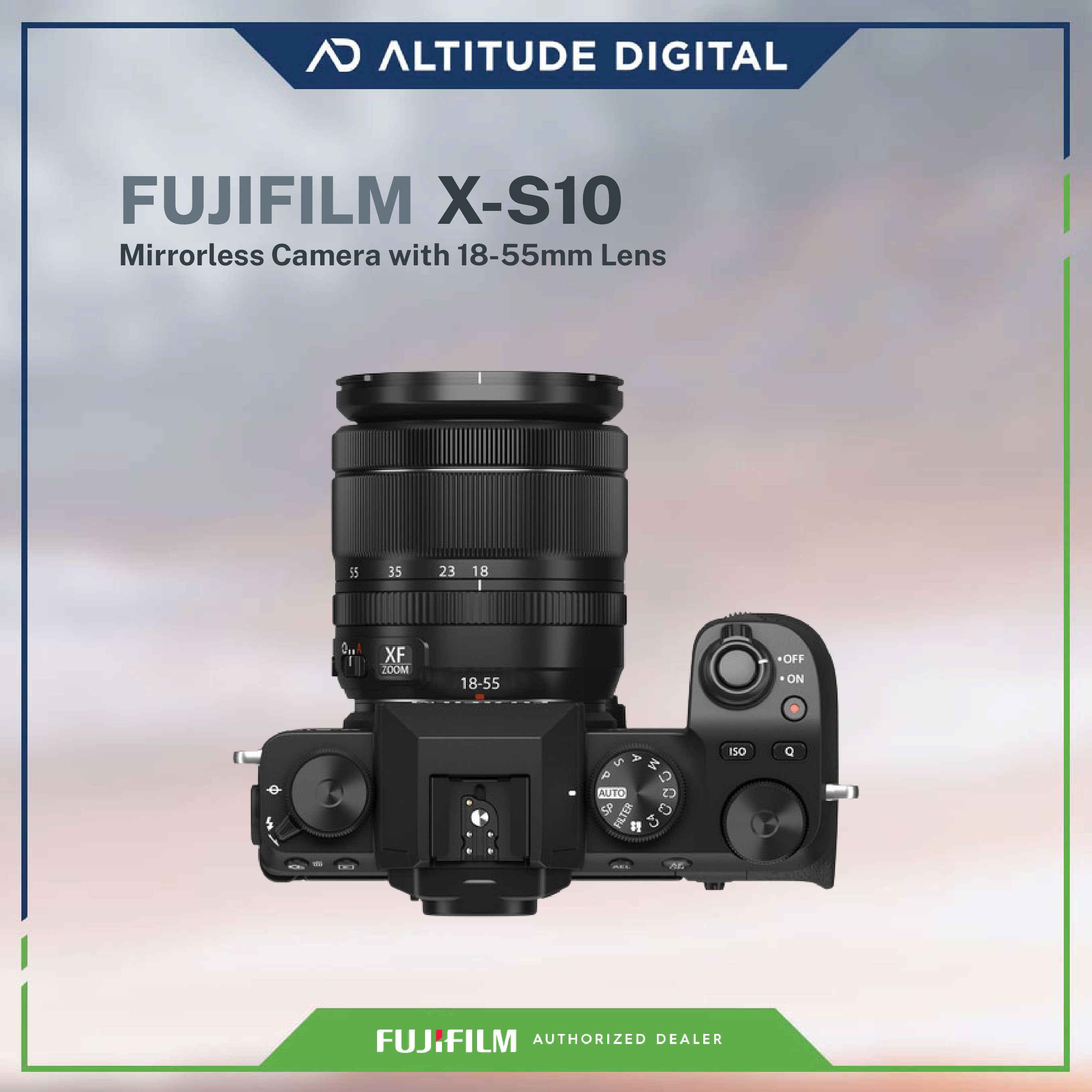 FUJIFILM X-S10 Mirrorless Camera with 18-55mm Lens