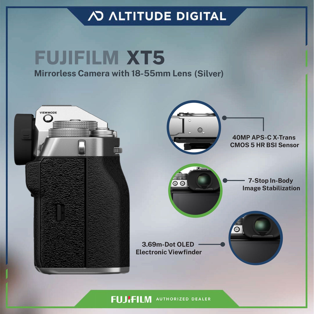 FUJIFILM X-T5 Mirrorless Camera with 18-55mm Lens