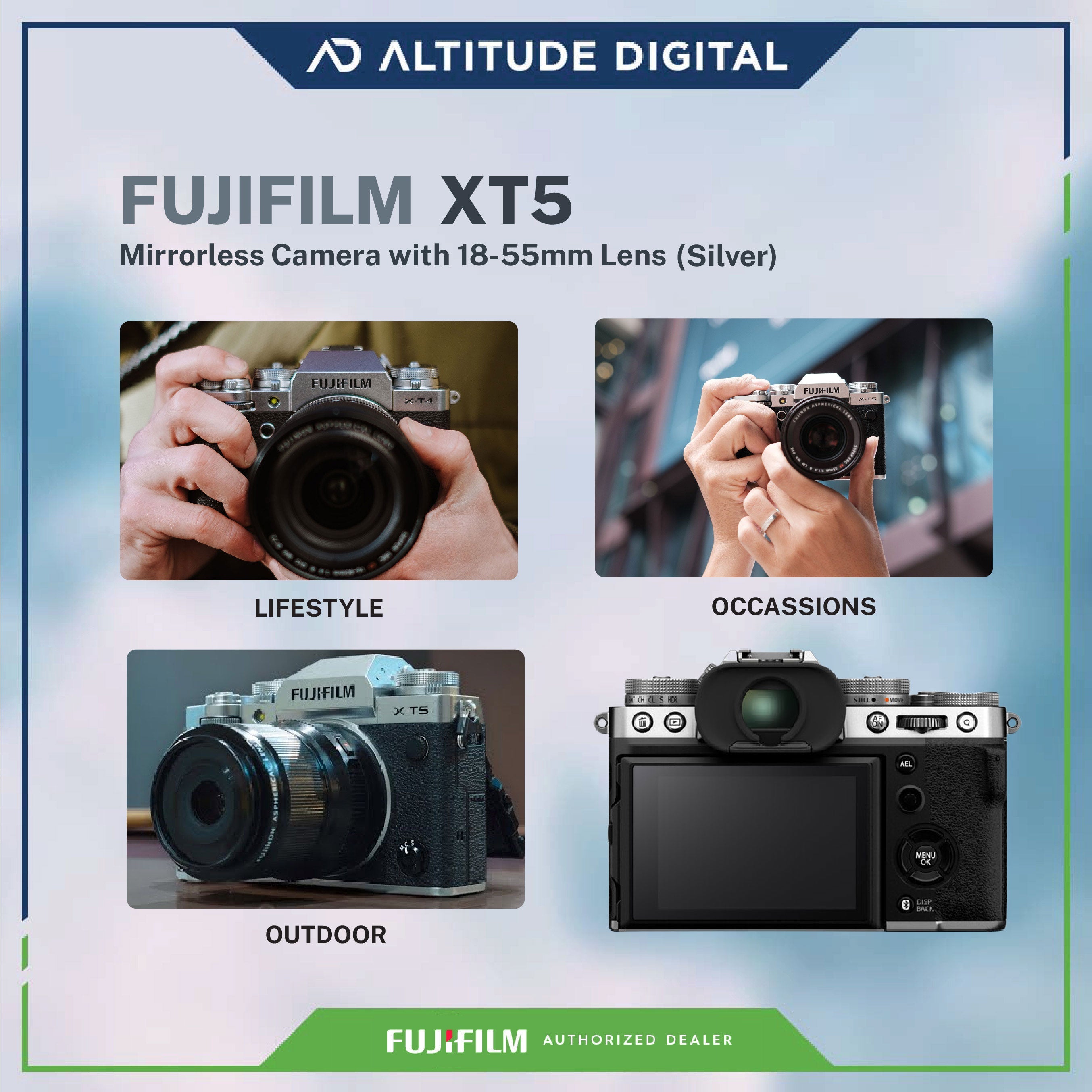 FUJIFILM X-T5 Mirrorless Camera with 18-55mm Lens