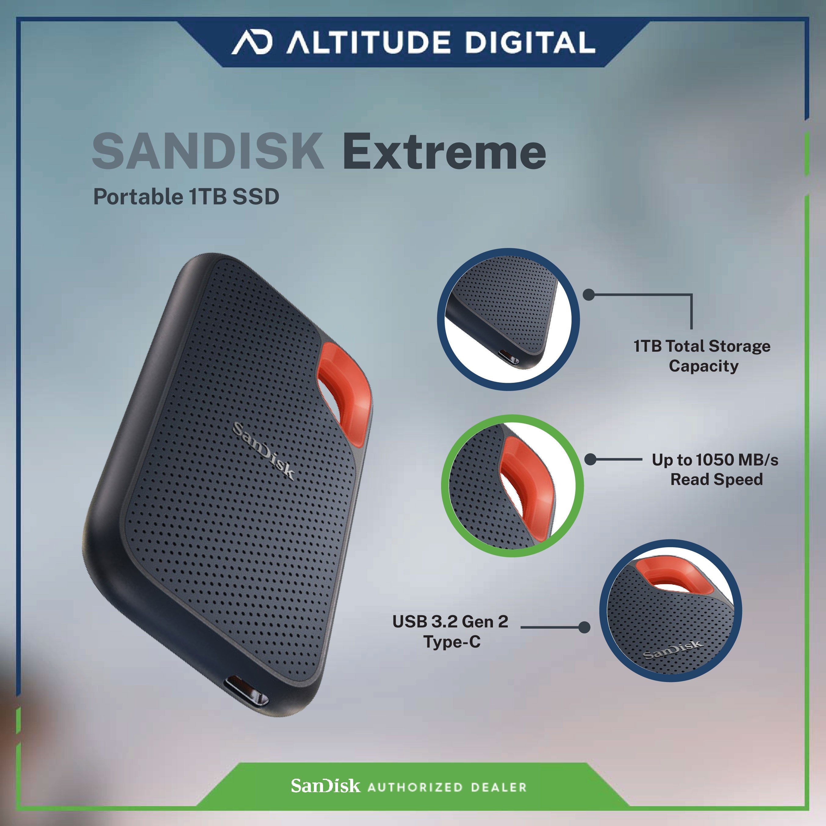 SanDisk Extreme Portable 1TB SSD