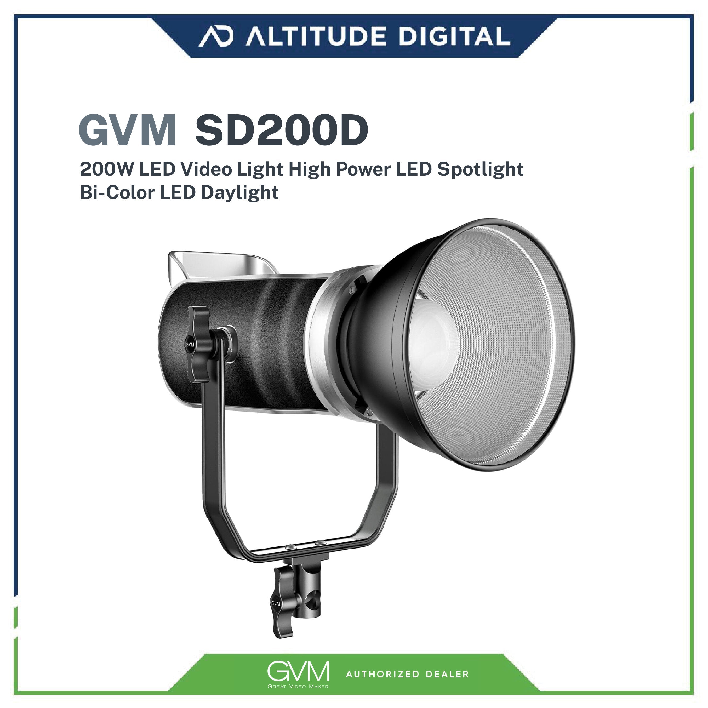 GVM SD200D 200W High Power LED Spotlight Bi-Color