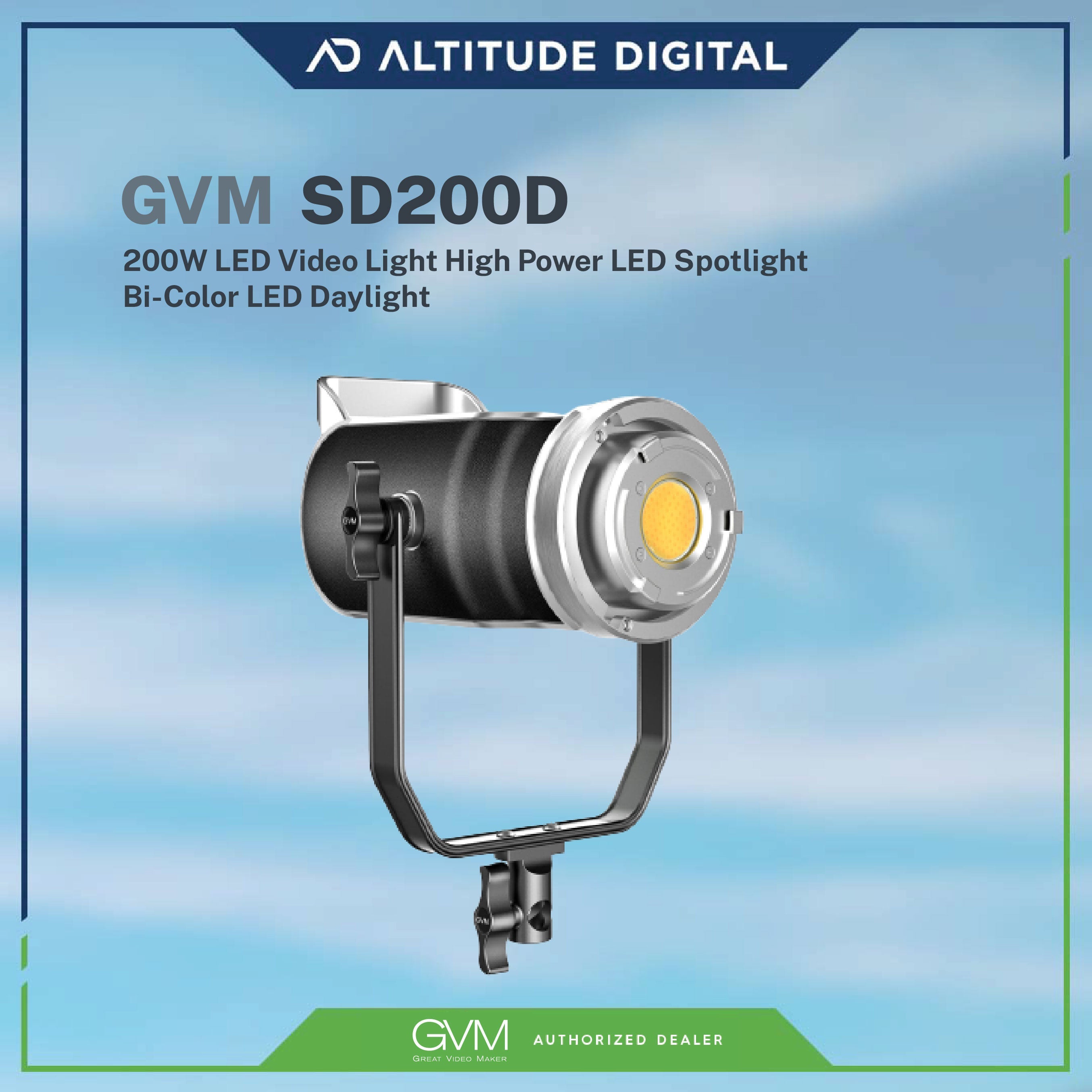 GVM SD200D 200W High Power LED Spotlight Bi-Color
