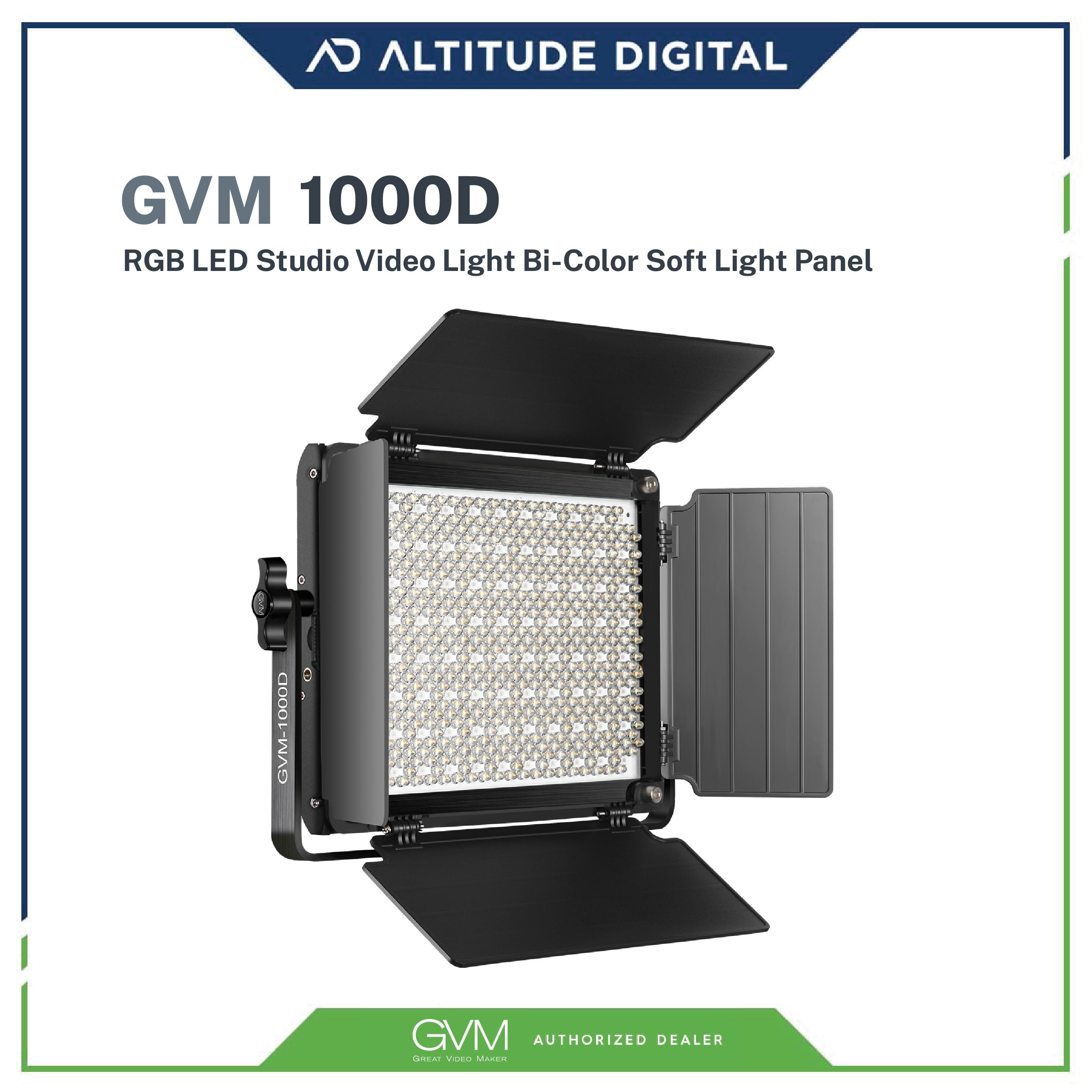 GVM 1000D 45W RGB LED Studio Video Light Bi-Color Soft Light Panel