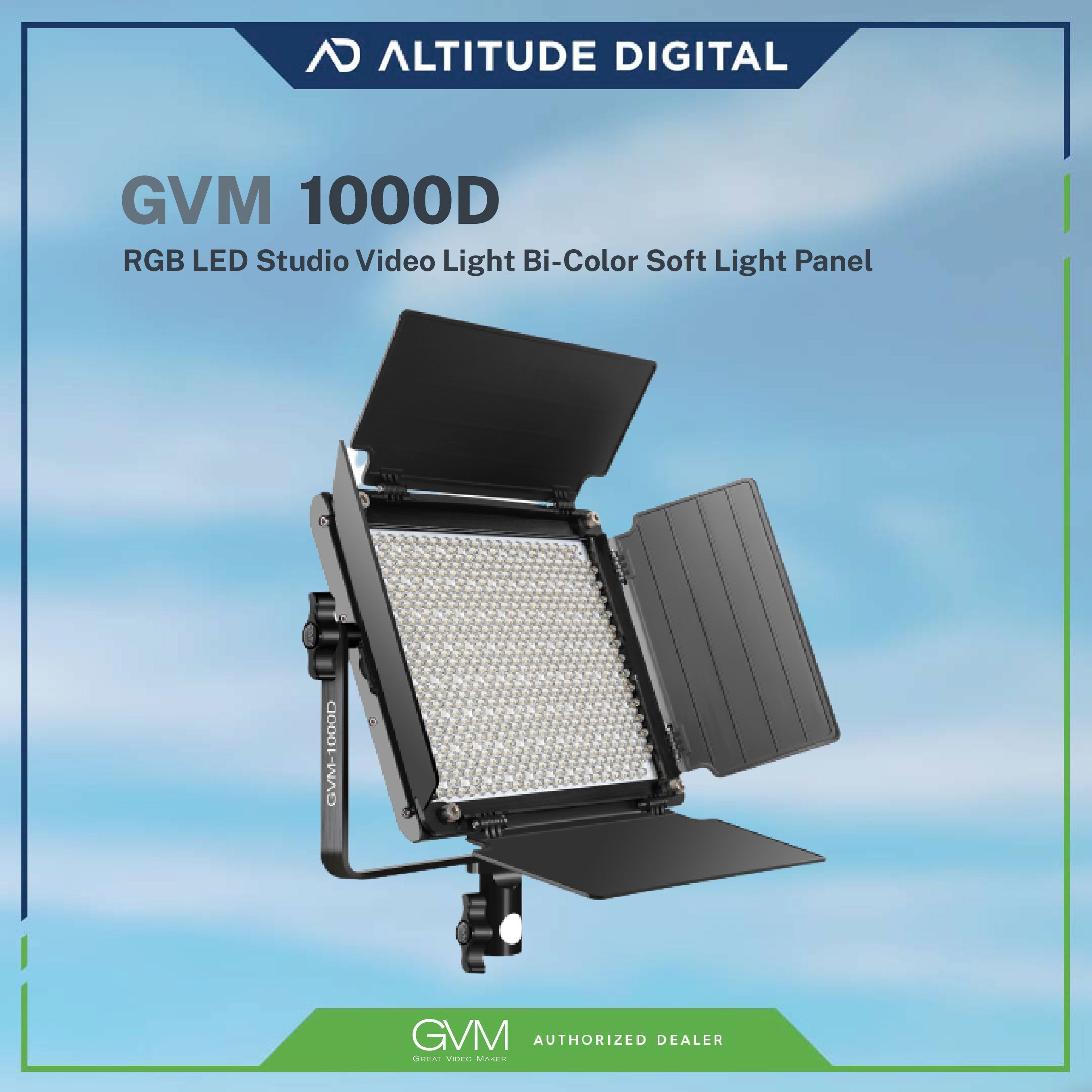 GVM 1000D 45W RGB LED Studio Video Light Bi-Color Soft Light Panel