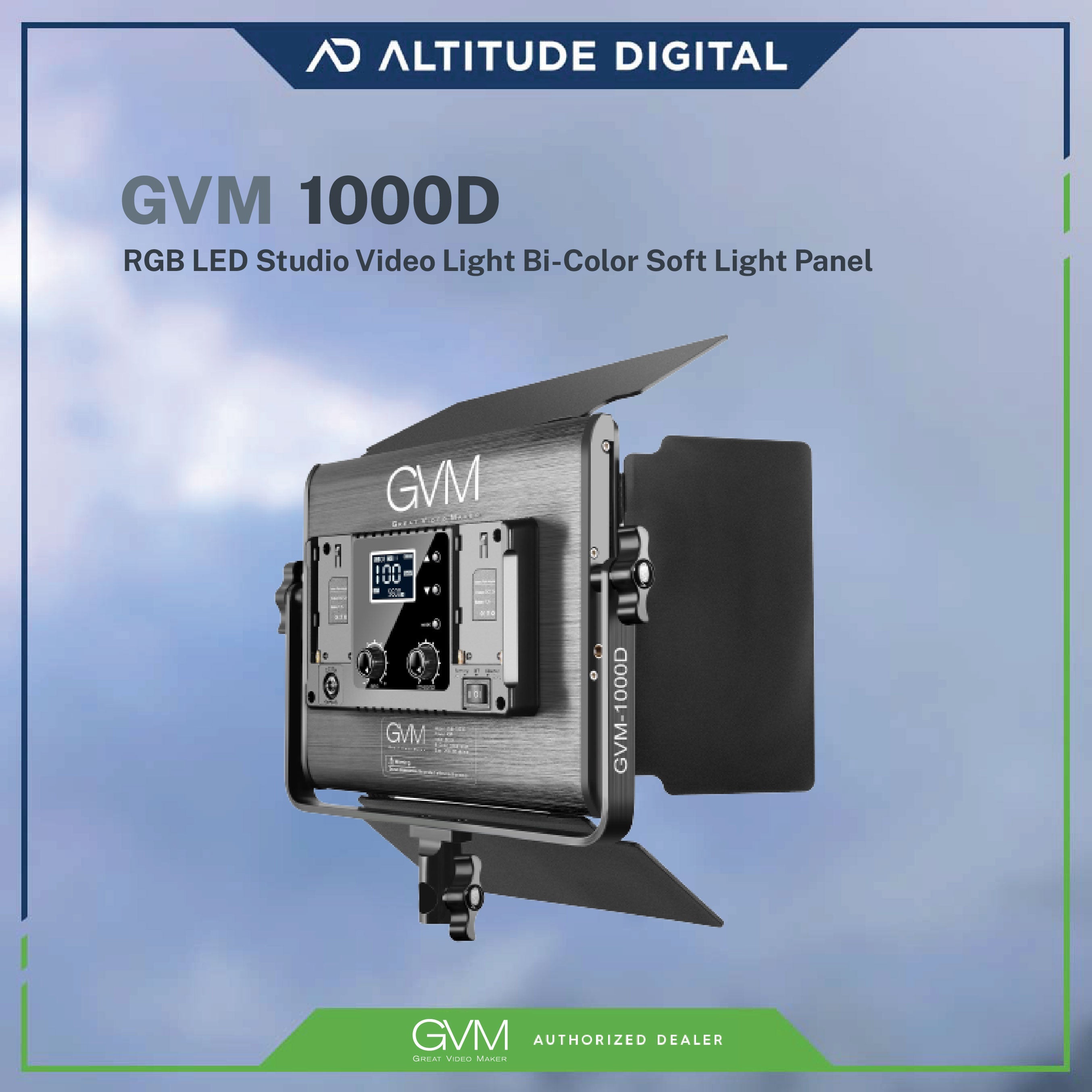 GVM 1000D 45W RGB LED Studio Video Light Bi-Color Soft Light Panel