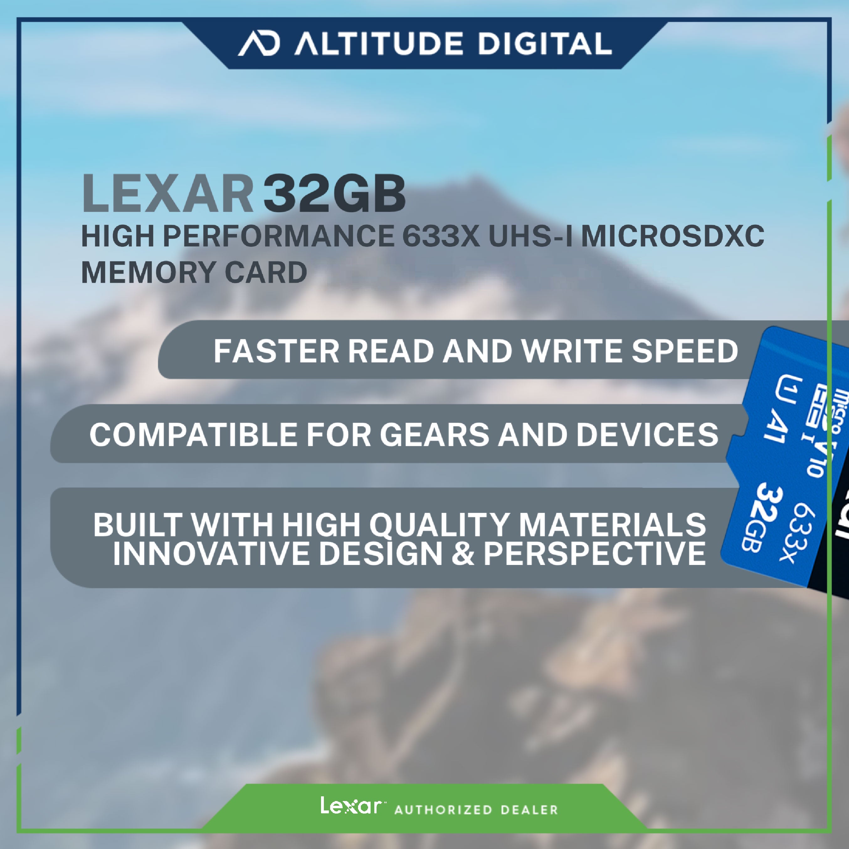 Lexar High-Performance 633x UHS-I microSDXC Memory Card