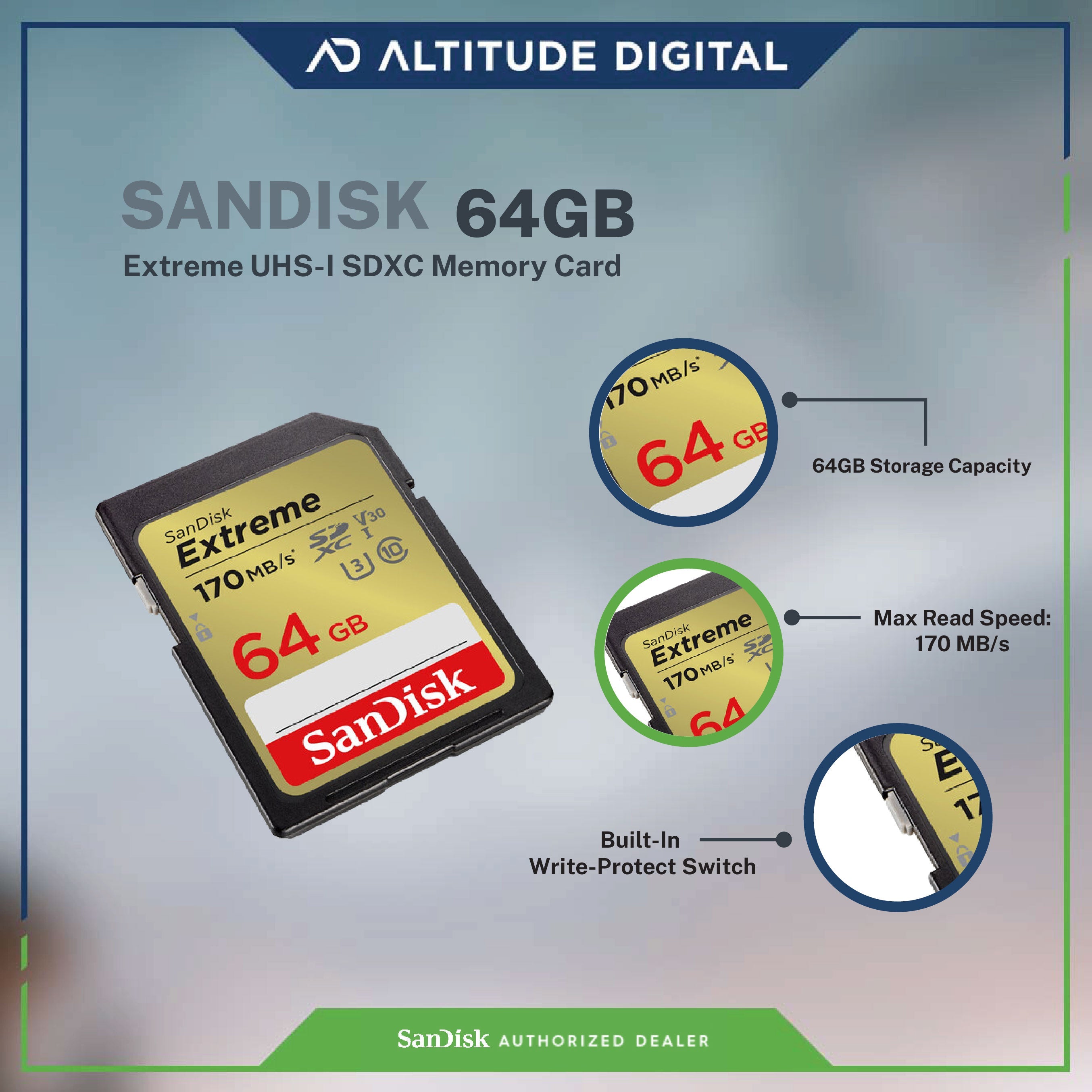 SanDisk Extreme SDXC, SDXV2 64GB