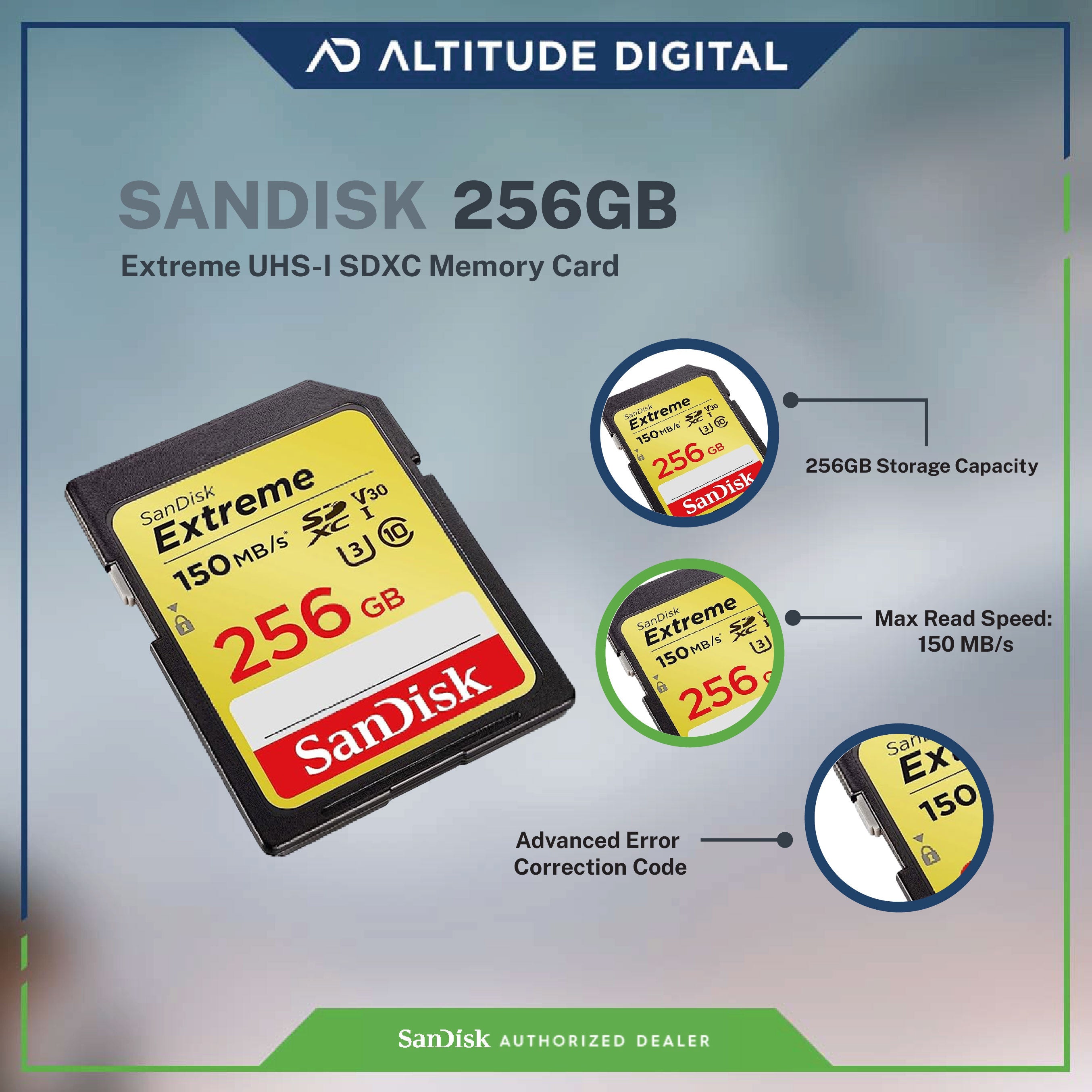 SanDisk Extreme SDXC, SDXVV 256GB