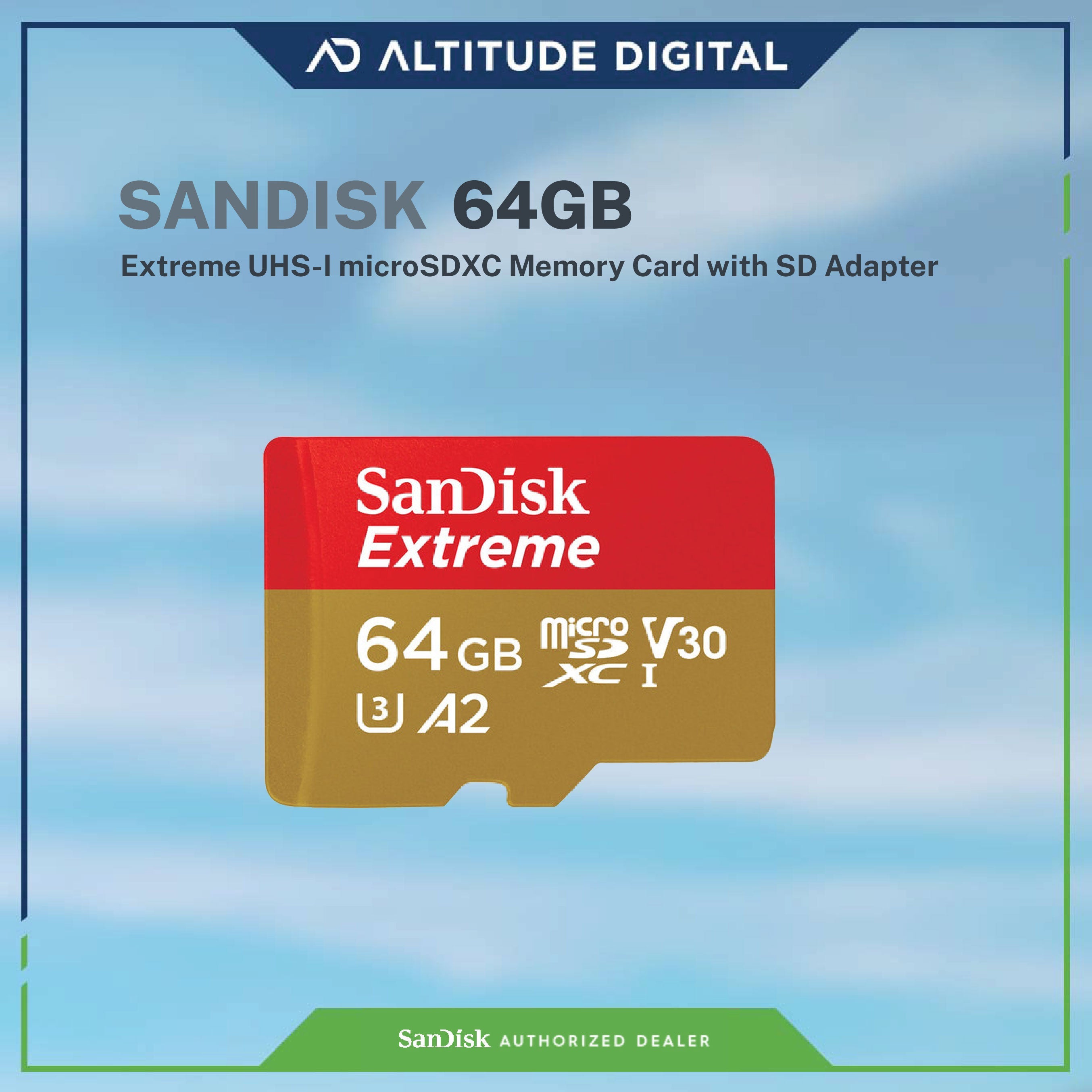 SanDisk Extreme microSDXC SQXAH 64GB w/ SD Adapter