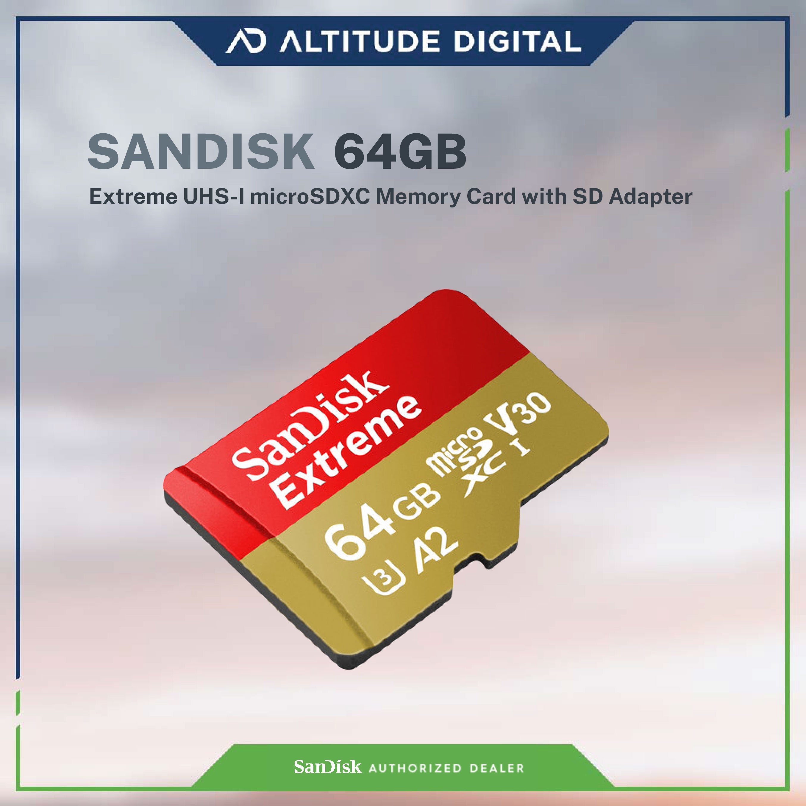 SanDisk Extreme microSDXC SQXAH 64GB w/ SD Adapter