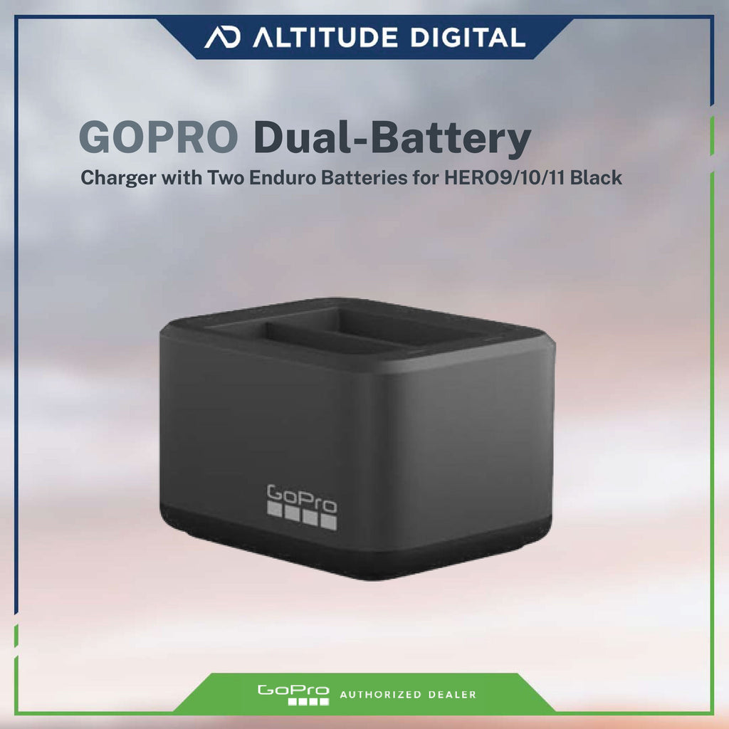 GoPro Dual Battery Charger + Enduro Batteries For Hero9/Hero10/Hero11/Hero12