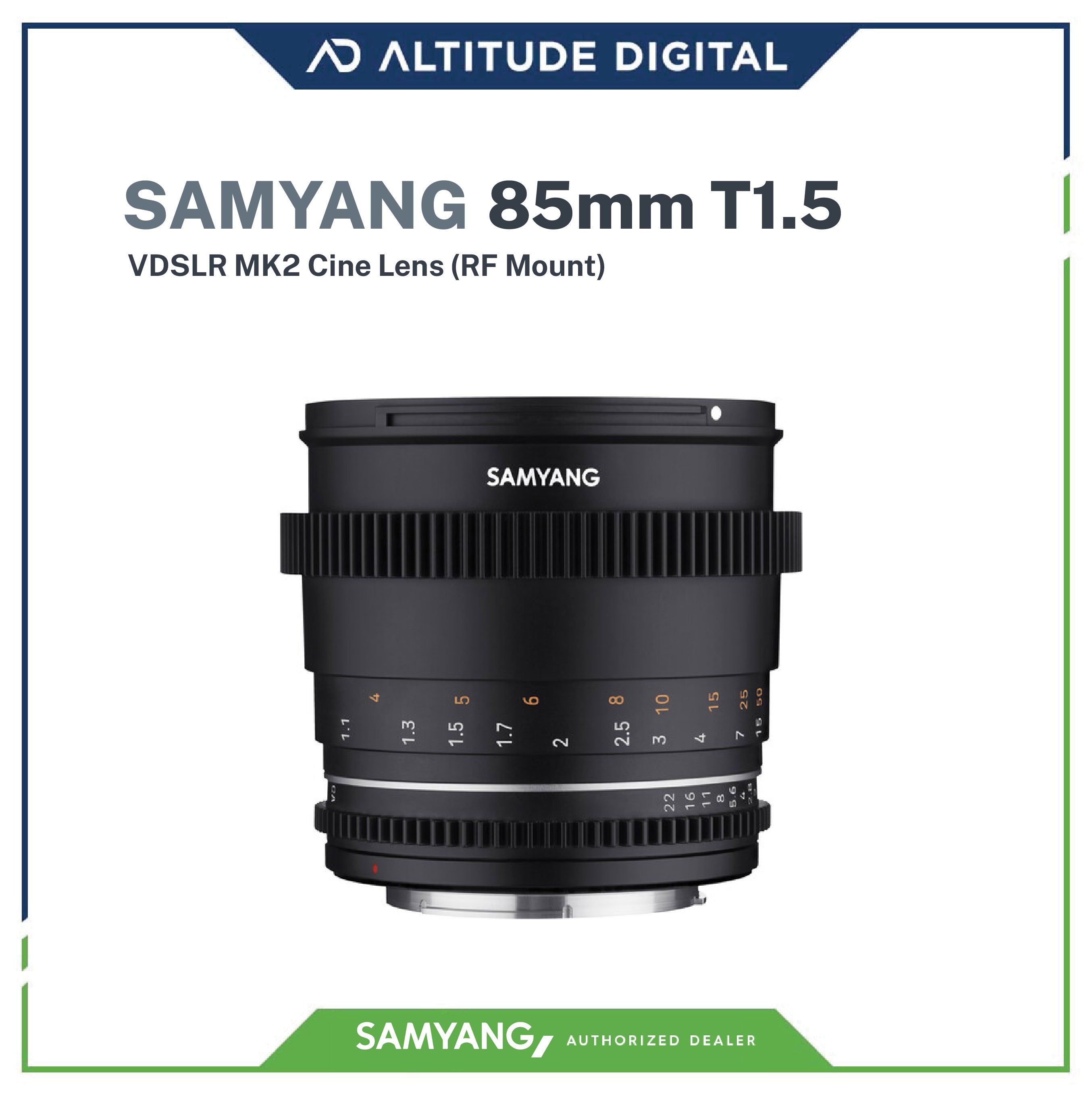 SAMYANG 85mm T1.5 VDSLR MK2 -Canon RF