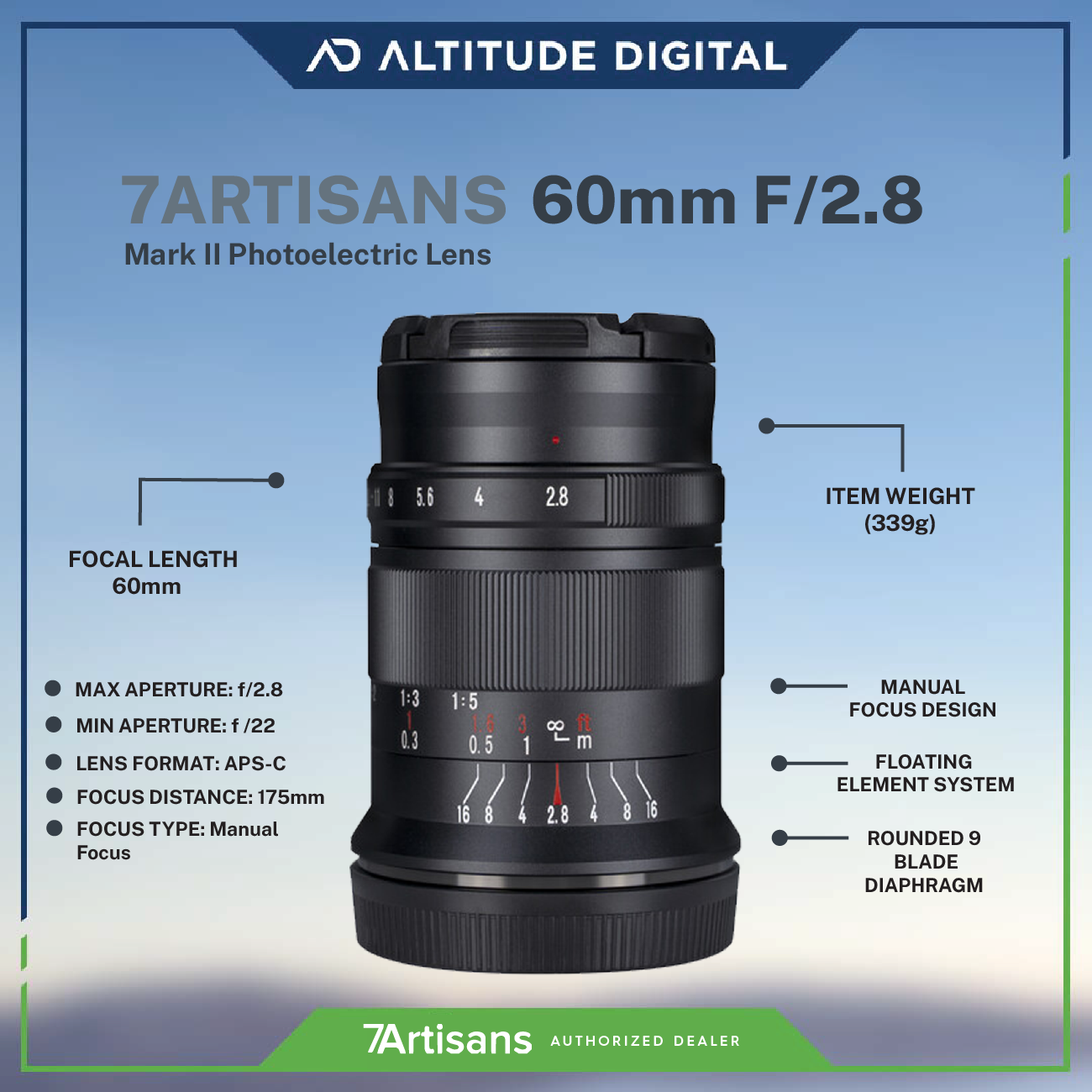 7Artisans 60mm f2.8 Photoelectric Macro Lens Mark II