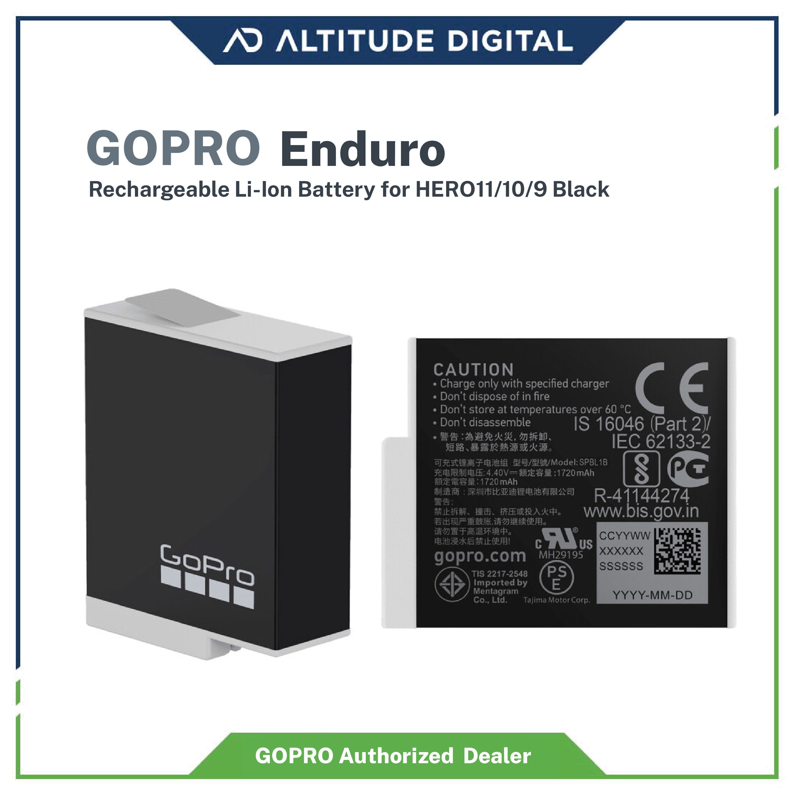 GoPro Enduro Battery for Hero 9/10/11/12 Black