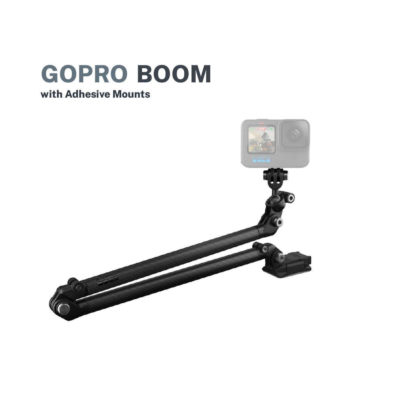 GoPro Boom + Adhesive Mount (Multi-Use Camera Extension Arm Kit)