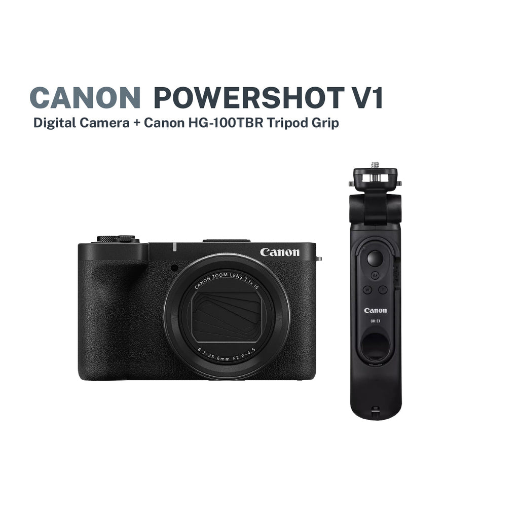 Canon PowerShot V1 Digital Camera + Canon HG-100TBR Tripod Grip