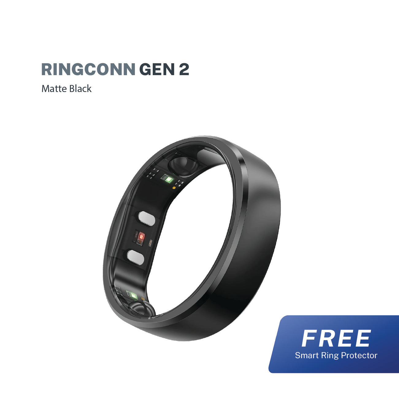 RingConn Smart Ring Gen 2 Matte Black