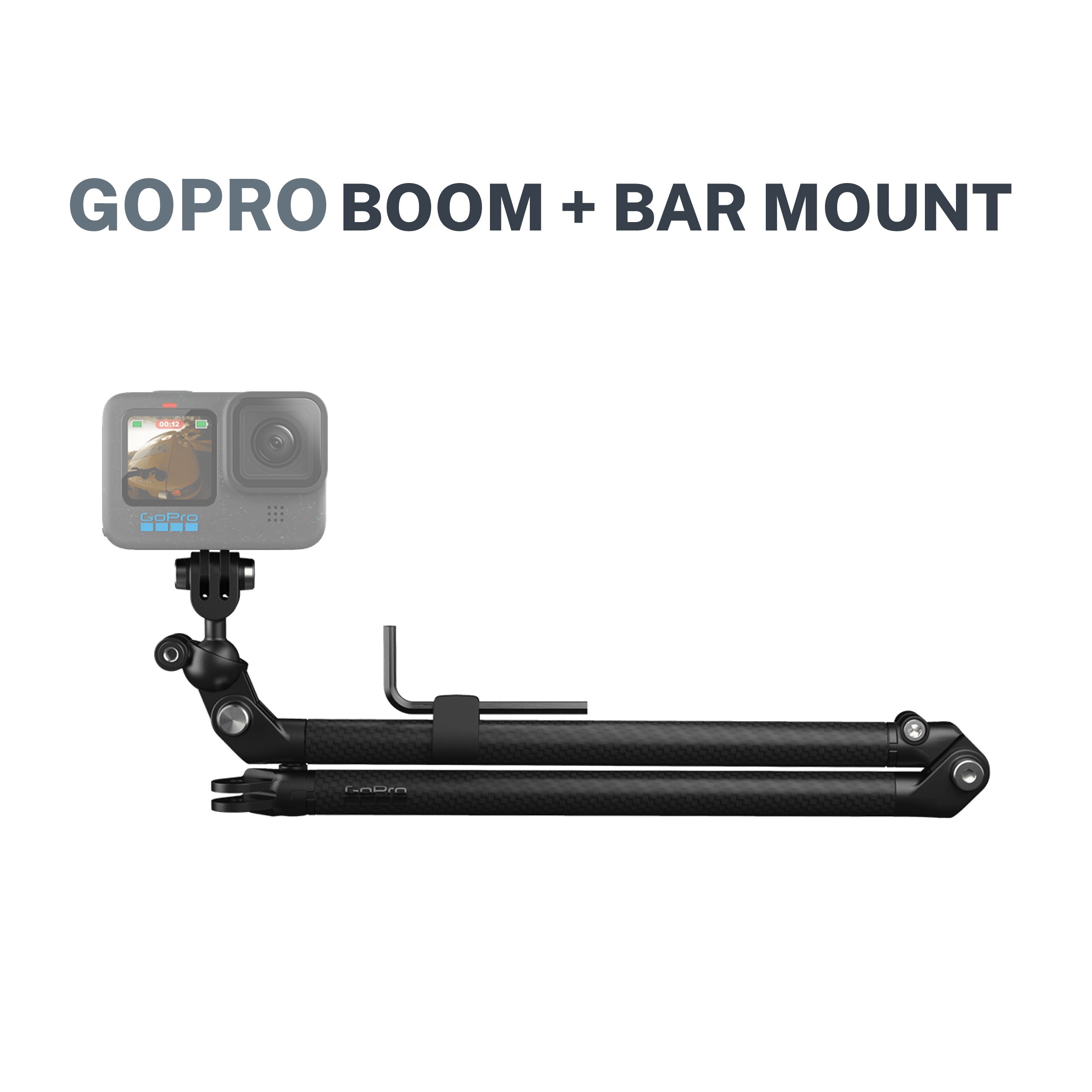 GoPro Boom + Bar Mount (Camera Extension Arm Kit for Bikes + More)