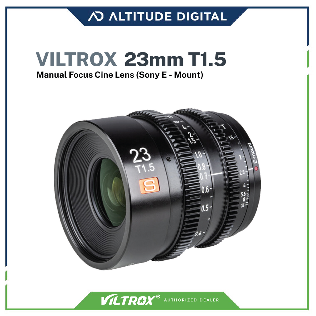 Viltrox 23mm T1.5 Manual Focus Cine Lens - E-mount