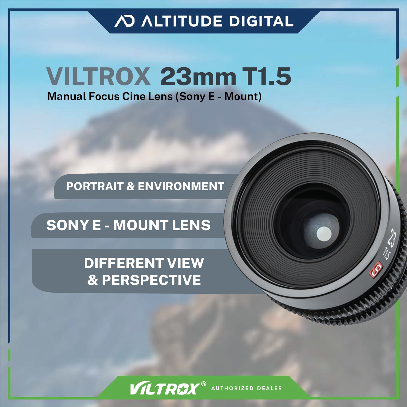 Viltrox 23mm T1.5 Manual Focus Cine Lens - E-mount