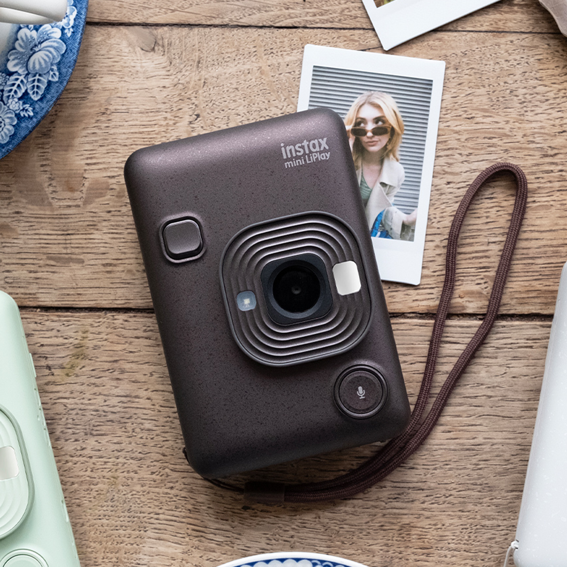 Instax Mini Liplay Hybrid Instant Camera with FREE film (single pack) and Lexar micro SD