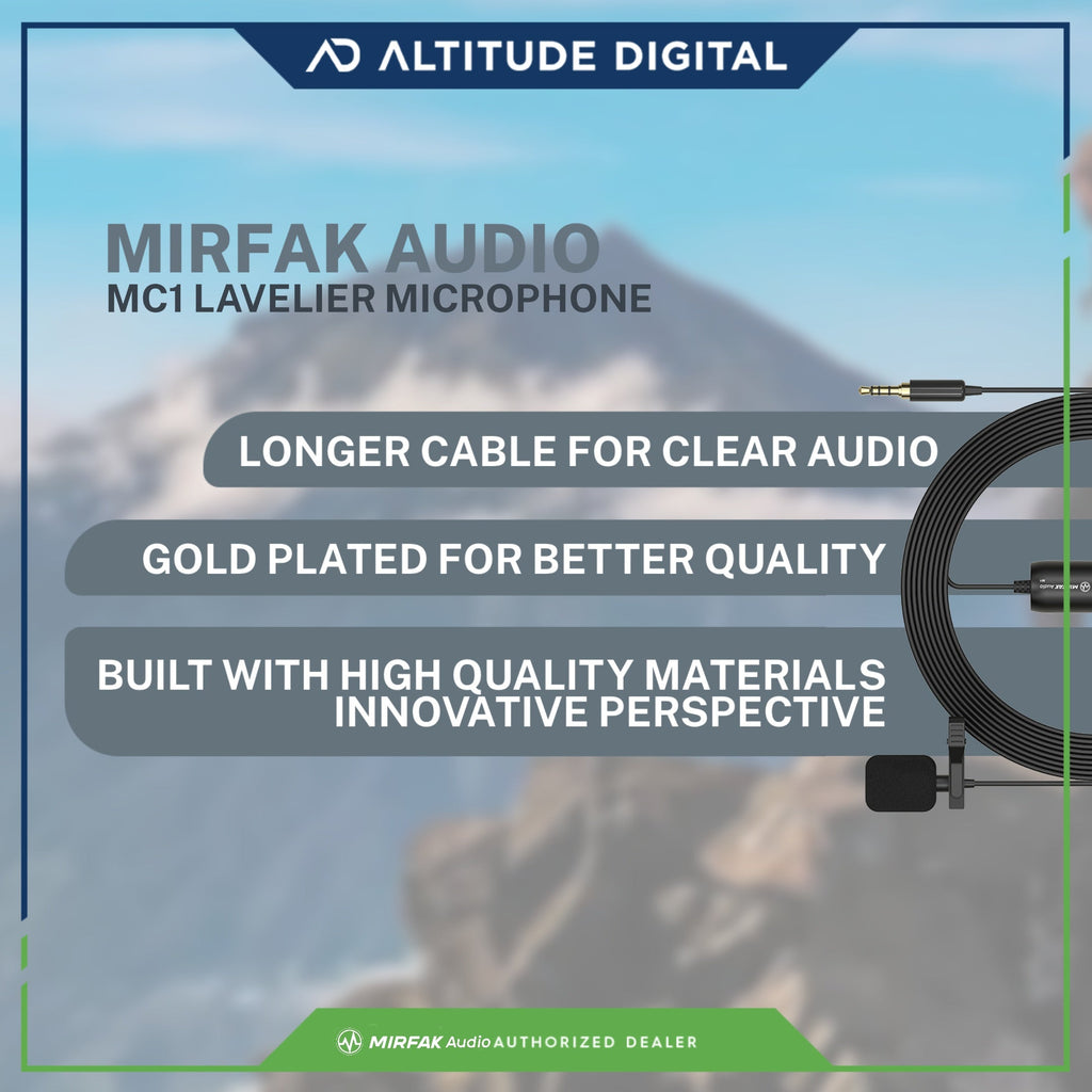 Mirfak MC1 Lavalier Microphone (Microphone for Smartphone and Camera)