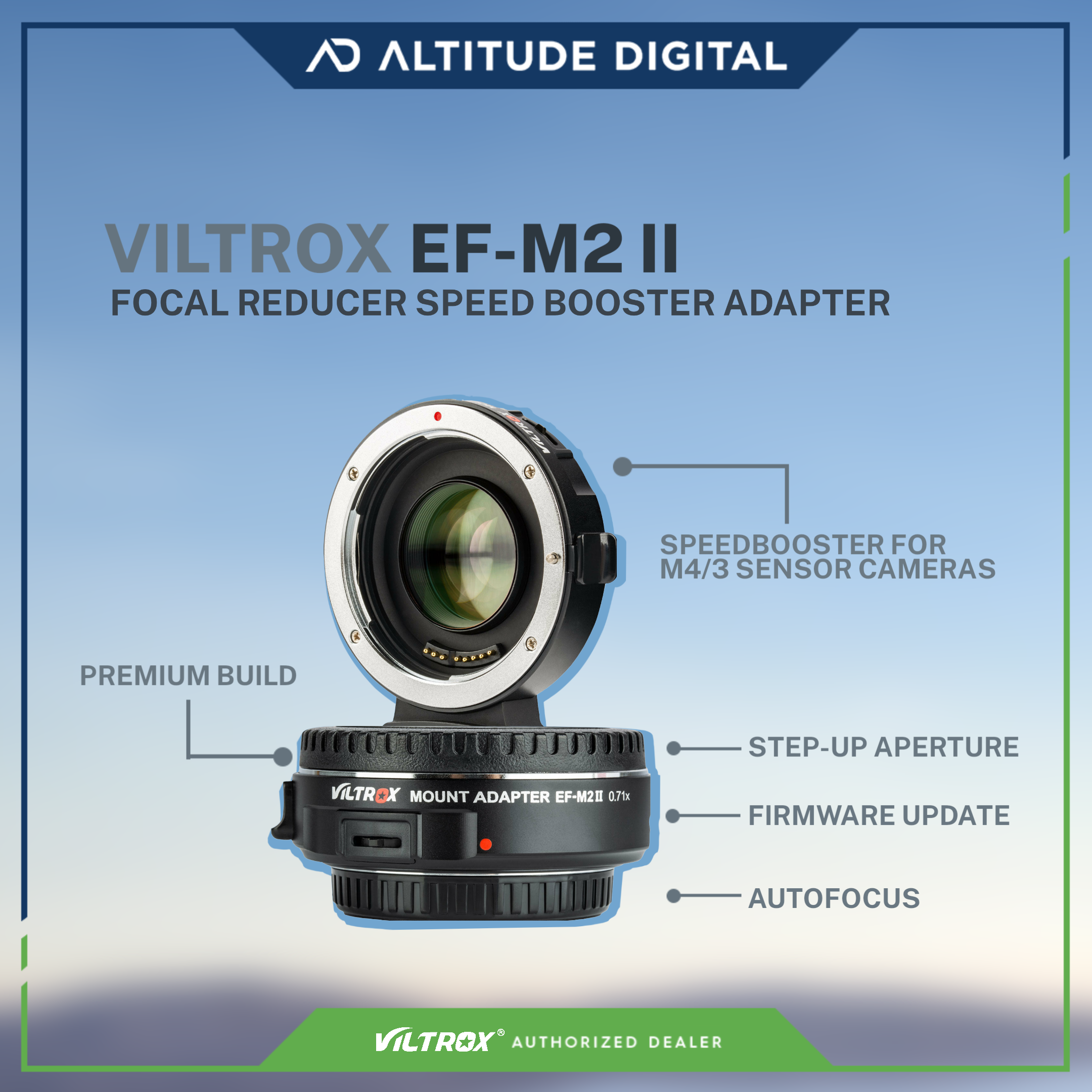 VILTROX EF-M2 II Focal Reducer Speed Booster Adapter