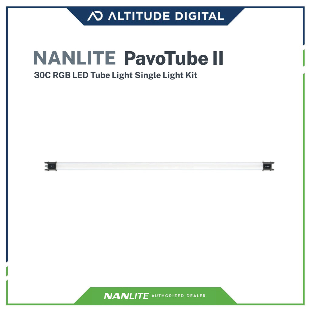 Nanlite Pavotube 30C MK2 4ft 60W RGBWW LED Tube Kit, 1-Light Kit, Bluetooth, 2.4G, DMX