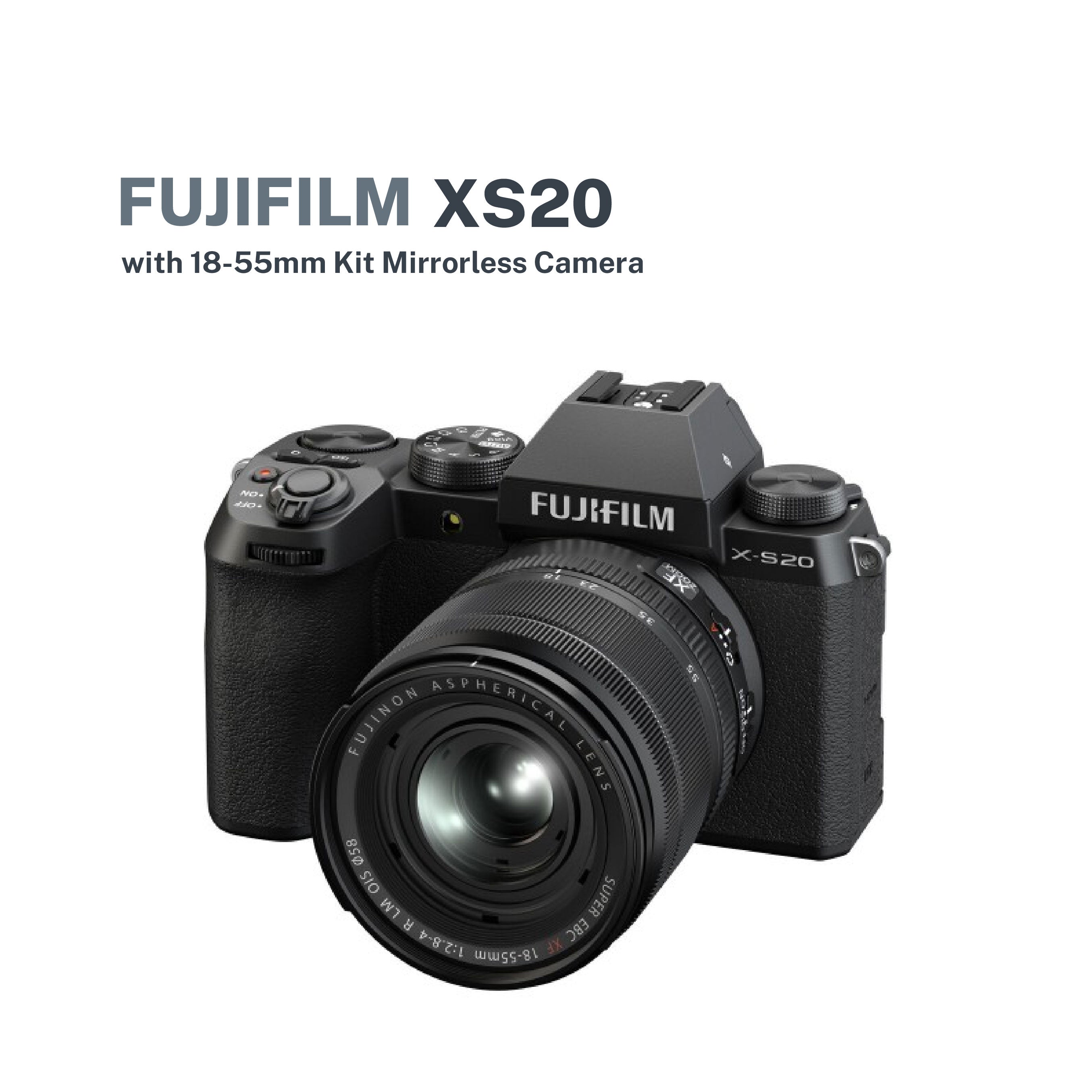 FUJIFILM X-S20 Mirrorless Camera with 18-55mm Lens (Black)
