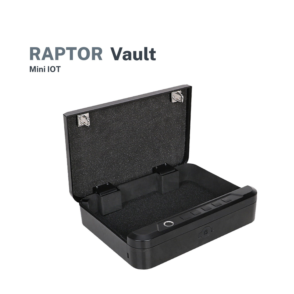 Raptor Case Vault Safe Fingerprint & Password Mini-Box (Black)
