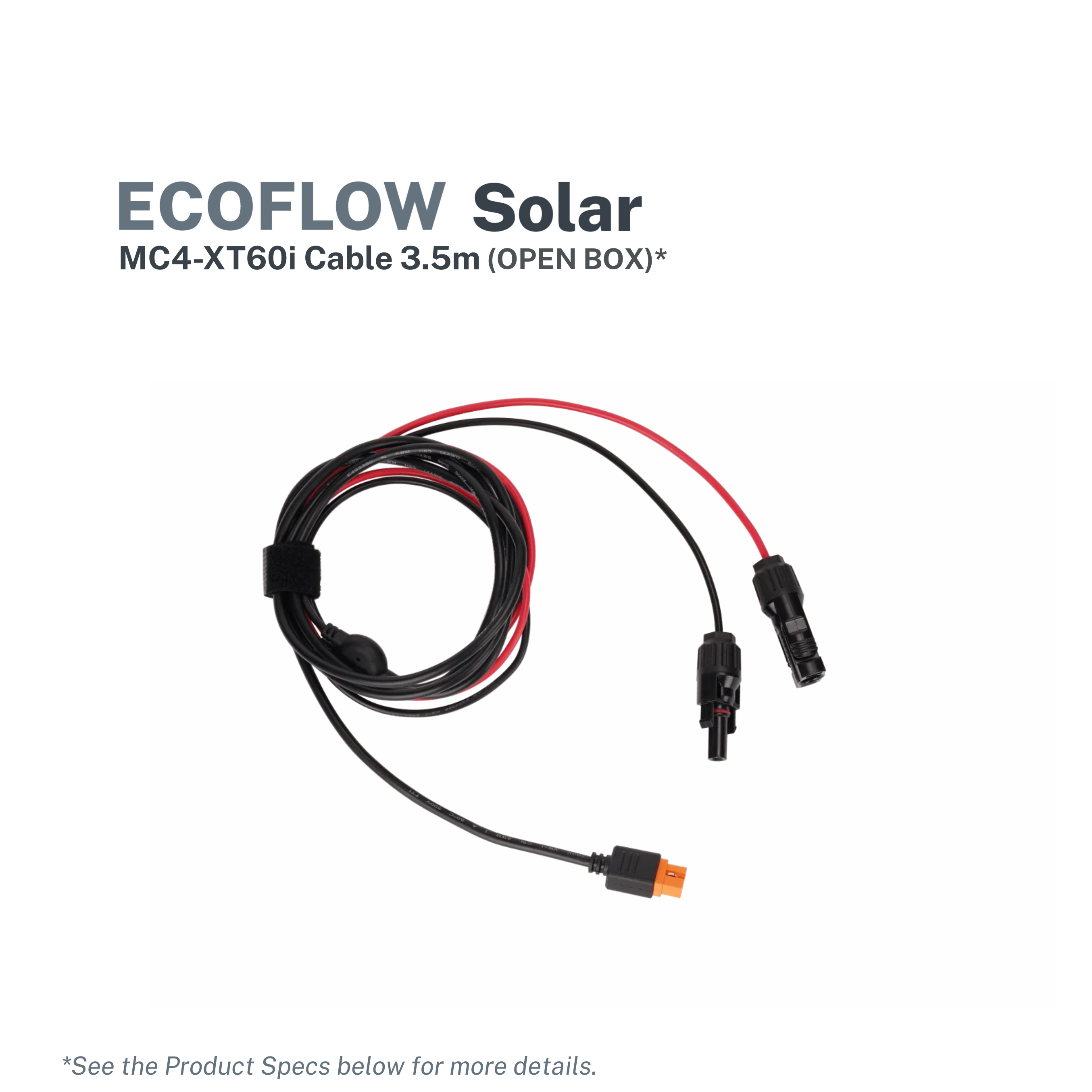 Ecoflow Solar MC4-XT60i Cable 3.5m (Open Box)