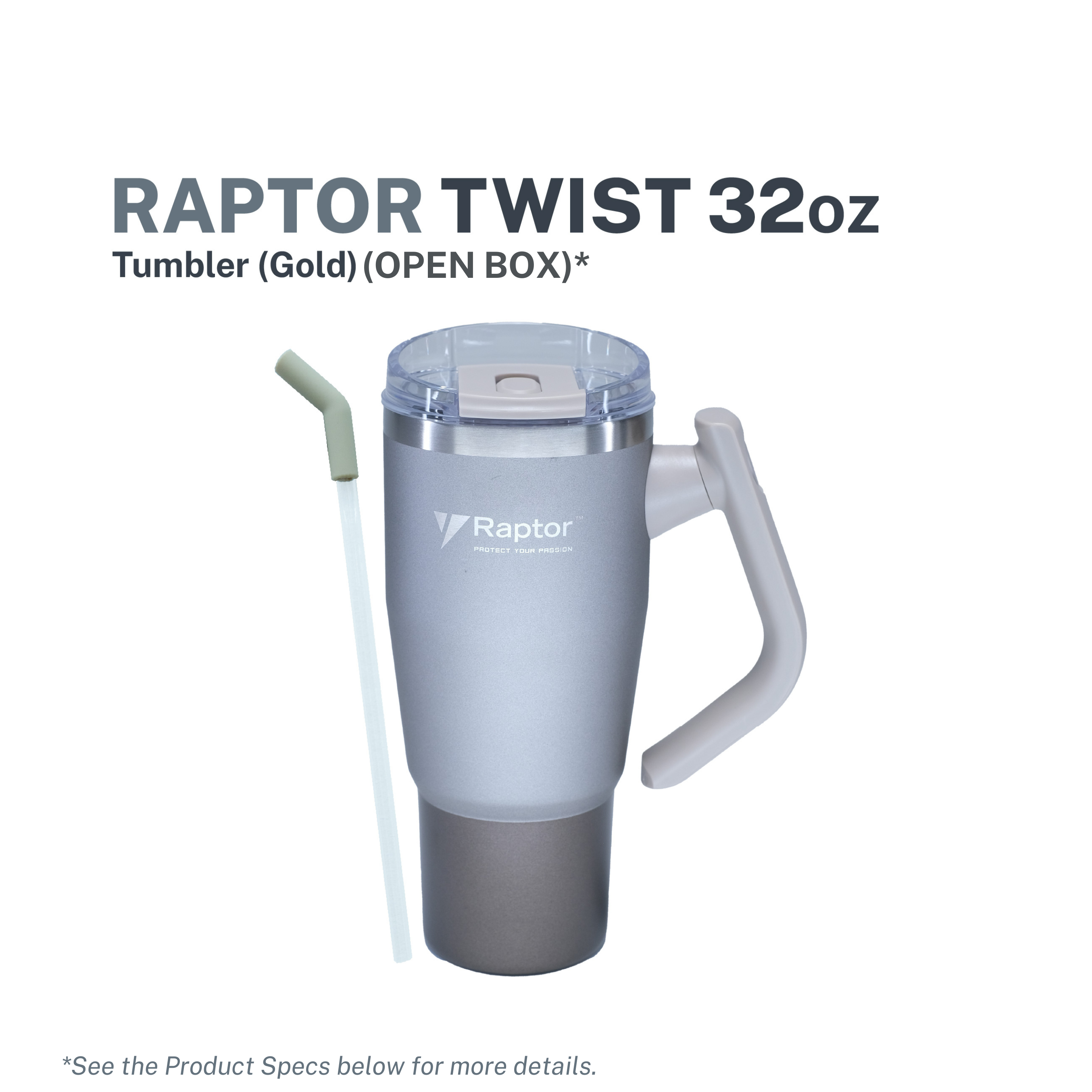 Raptor Drinkware Twist Tumbler 32 - Gold (Open Box)